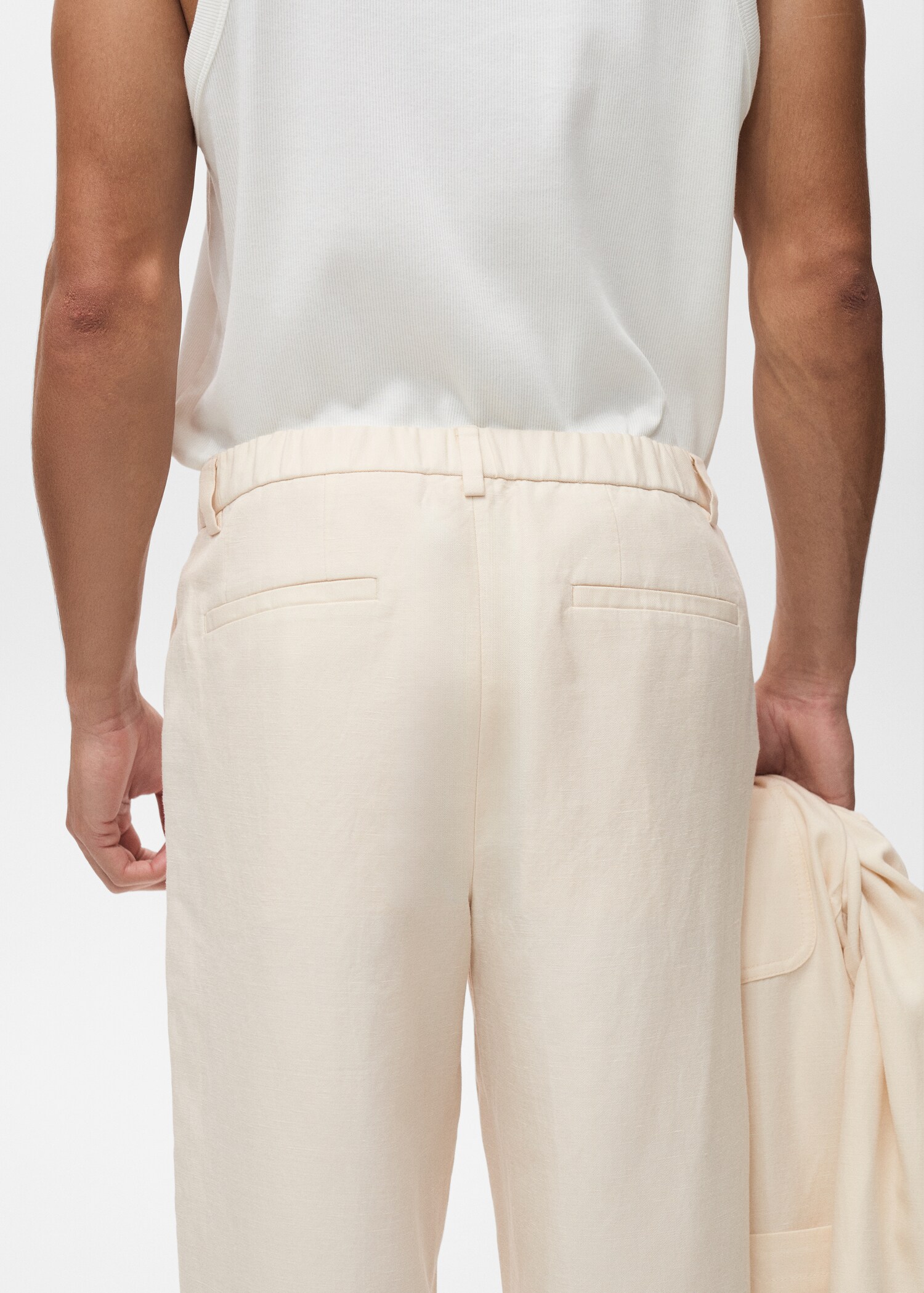 Linen-lyocell blend suit trousers - Details of the article 6