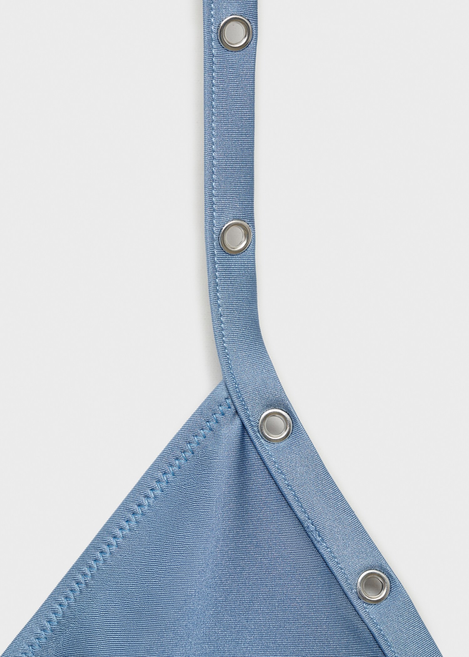 Triangle bikini top with eyelet detail - Details of the article 8