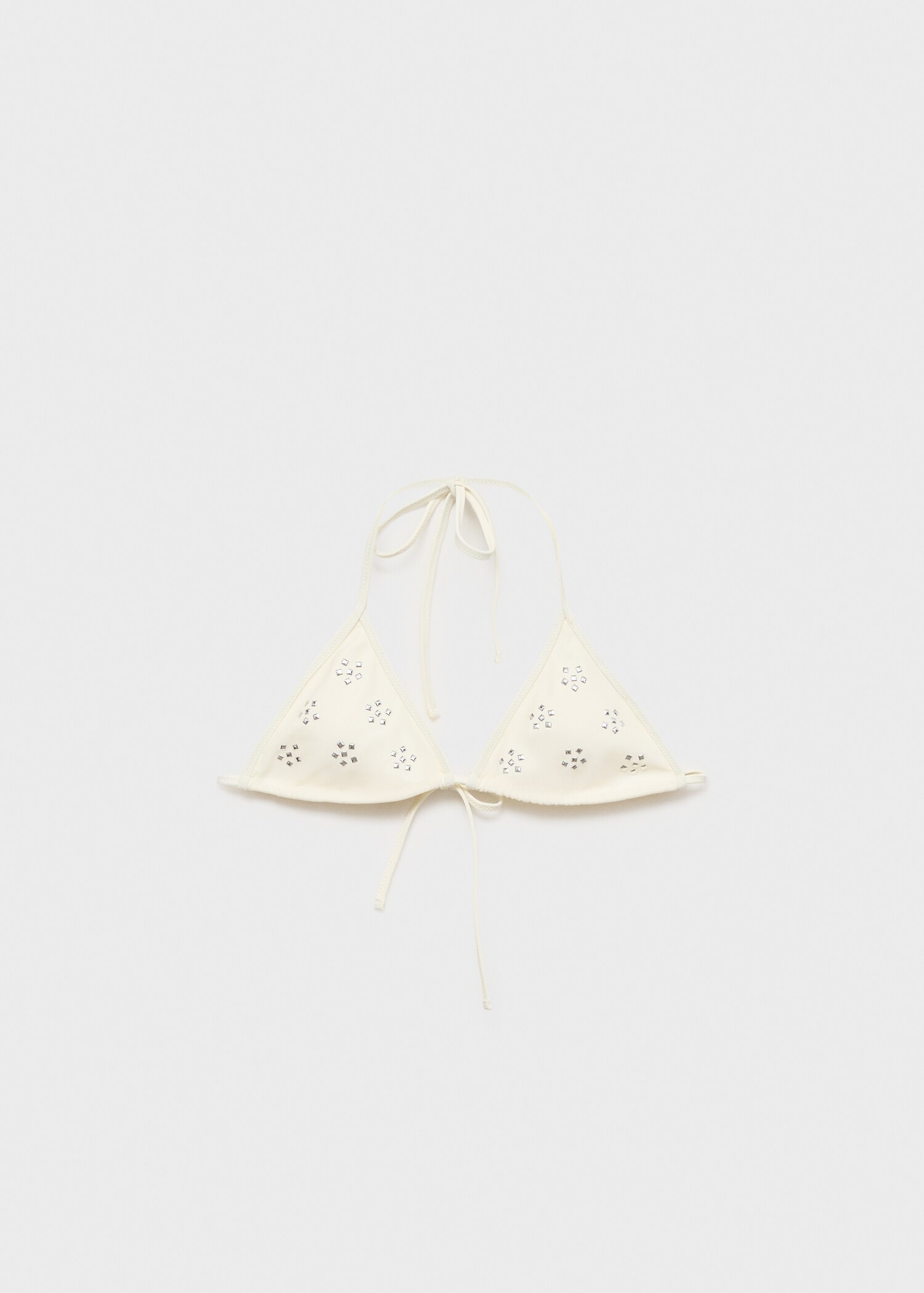 Bikini top with metallic appliqué - Article without model