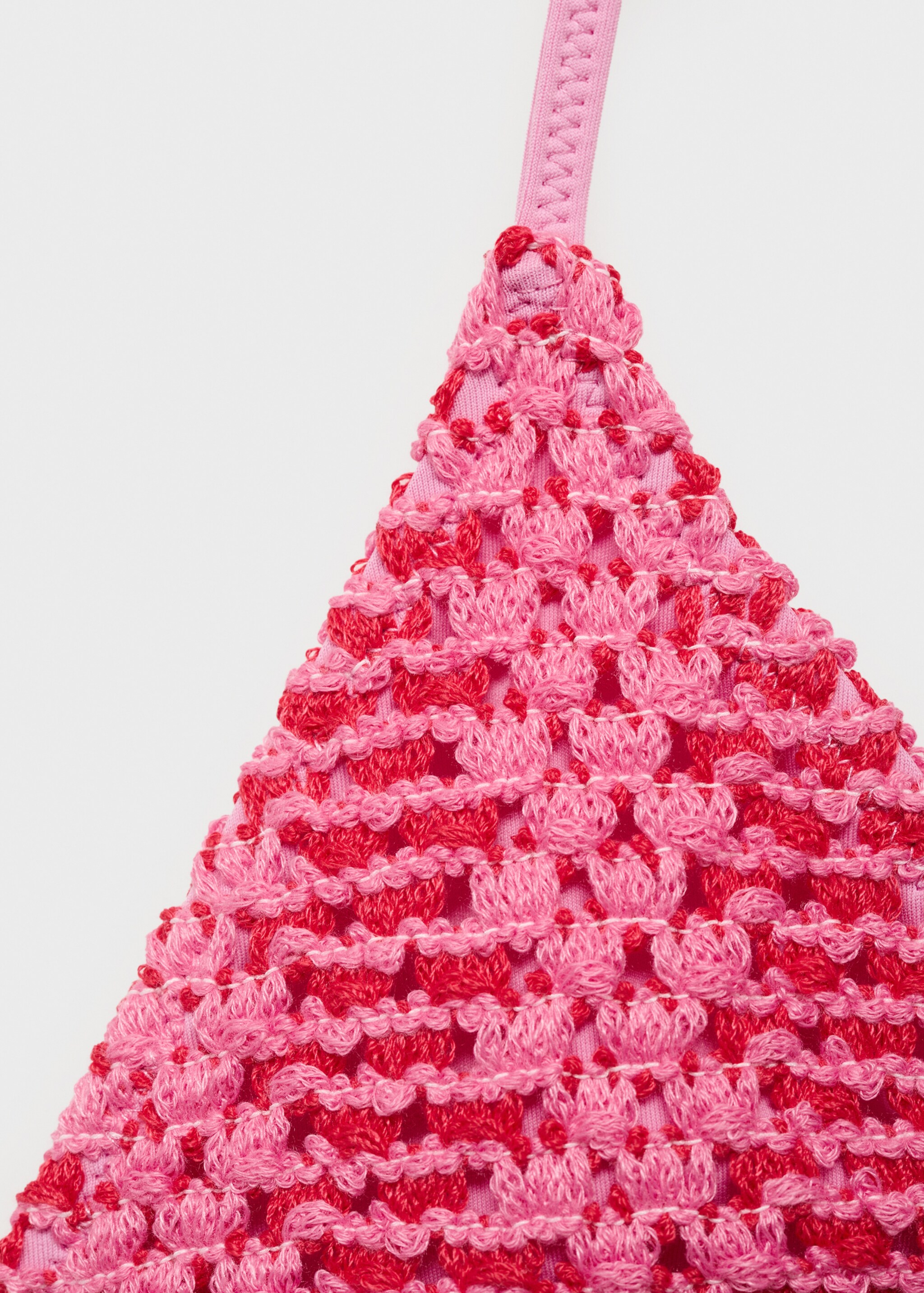 Virkad bikiniöverdel - Detaljer om artikeln 8, Rosa. Ref: 87009215-00.