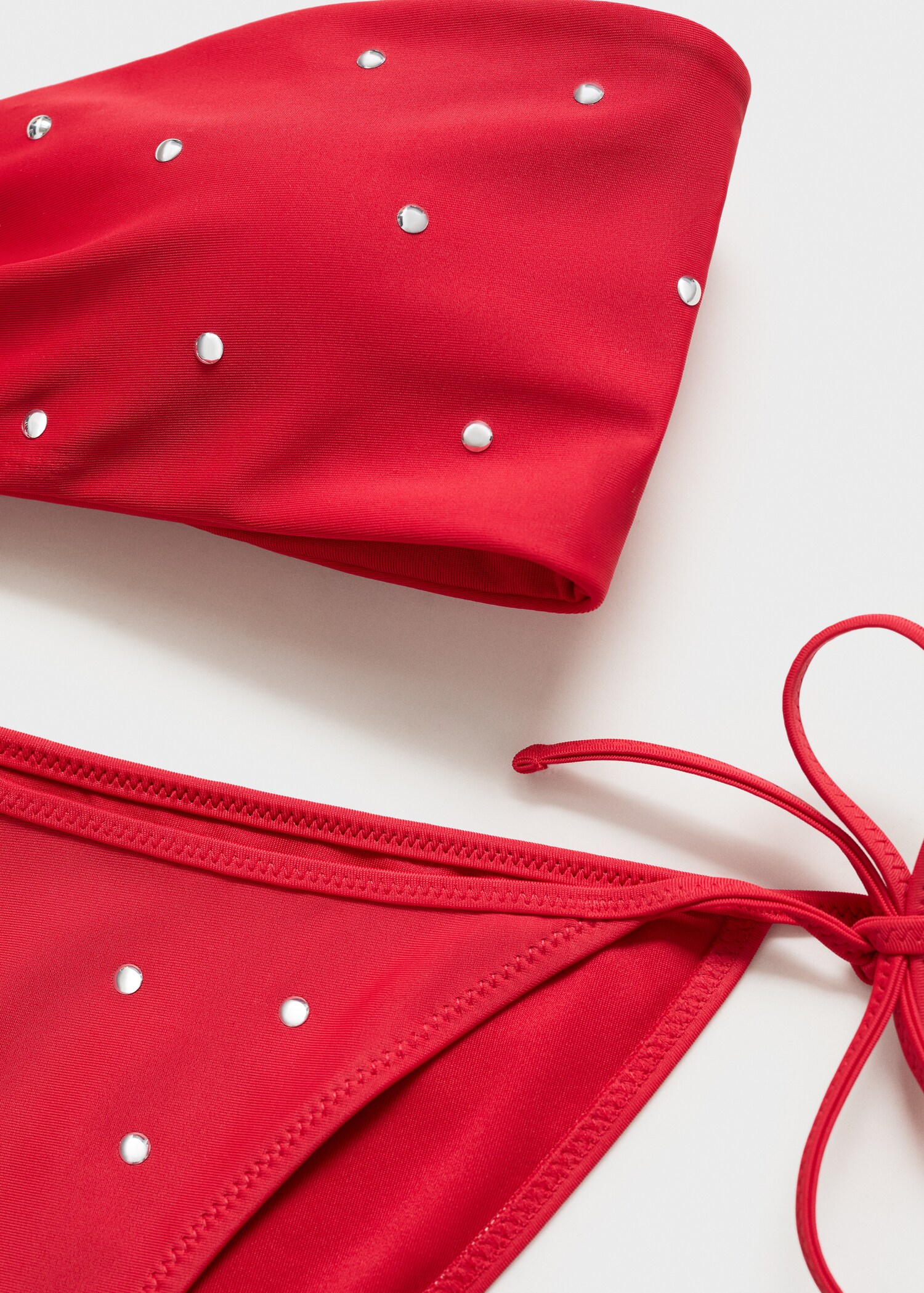 Bandeau bikini top with metallic appliqué - Details of the article 8