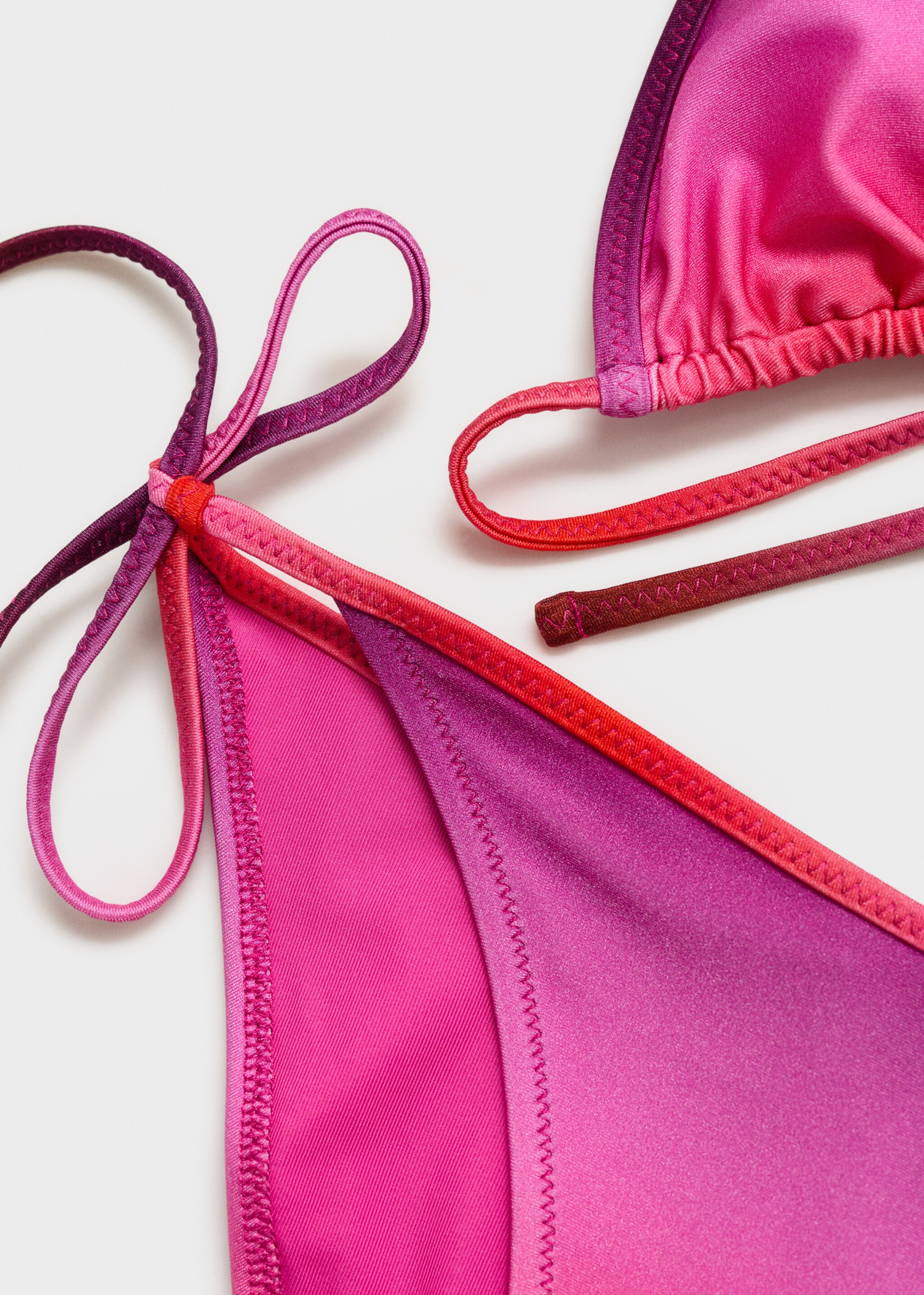 Fényes, színátmenetes bikinifelső - A termék adatai 0, Fukszia. Ref: 87009217-00.