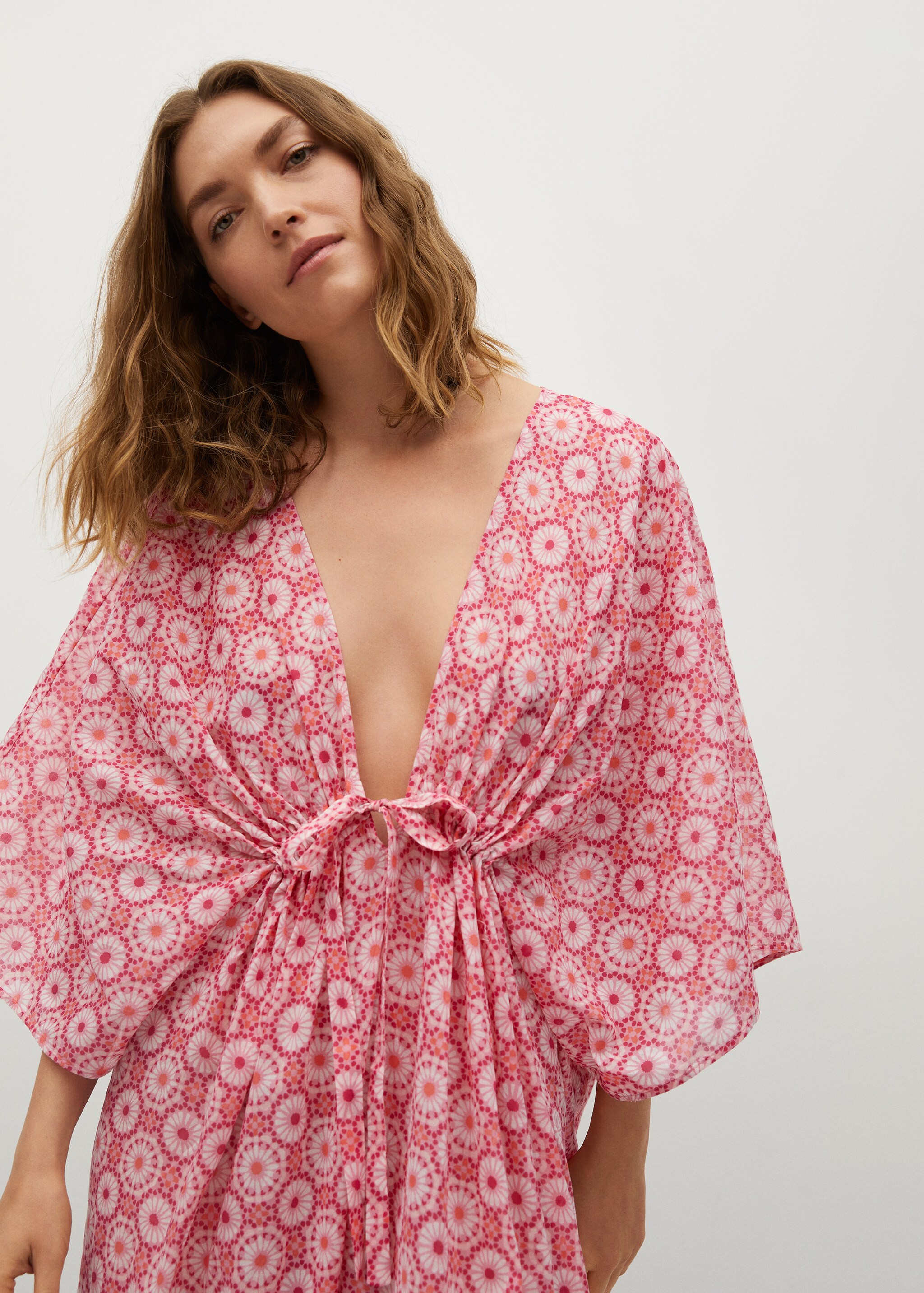 Maxi vestido estampado - Plano medio
