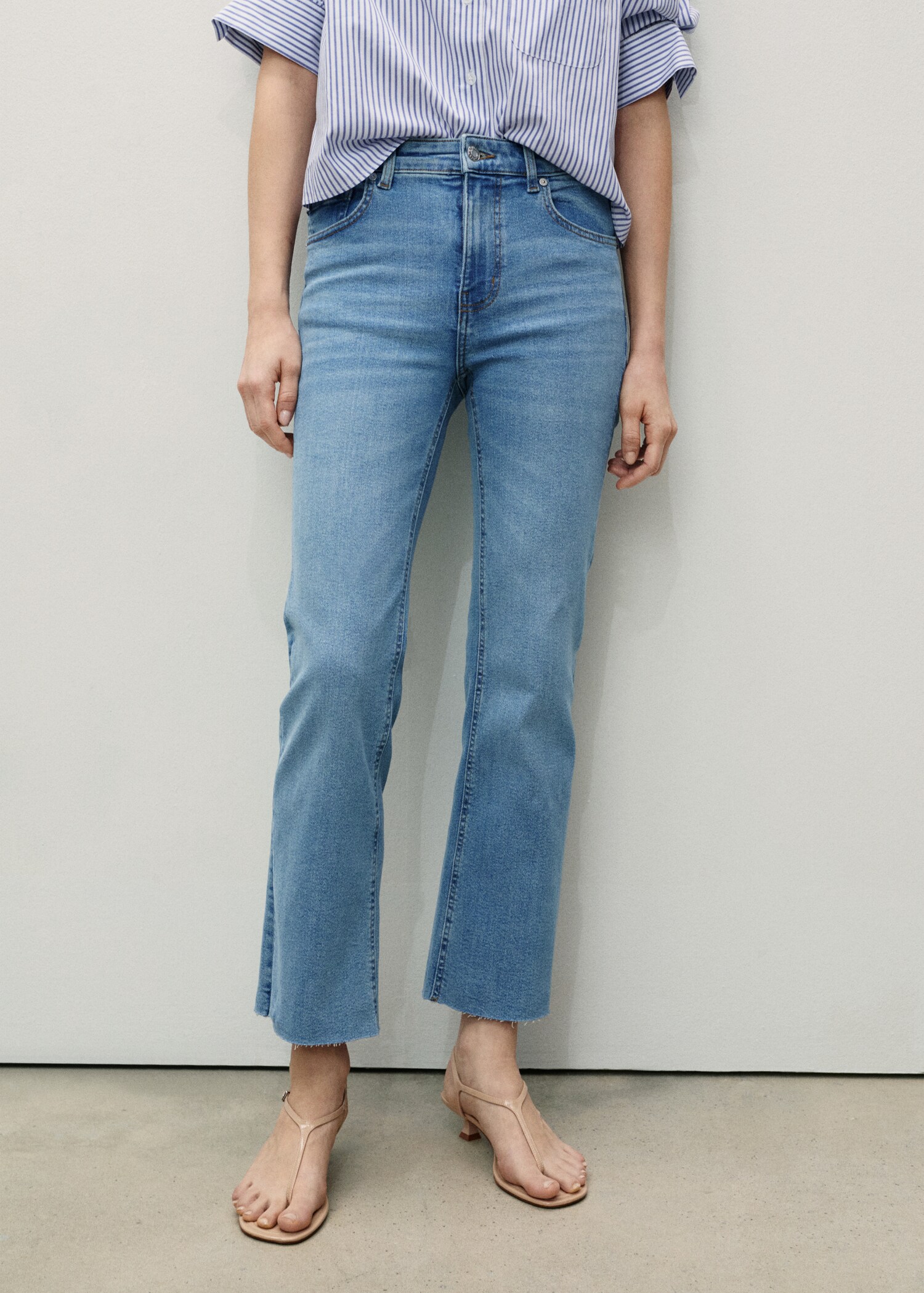 Sienna flared cropped jeans - Medium plane