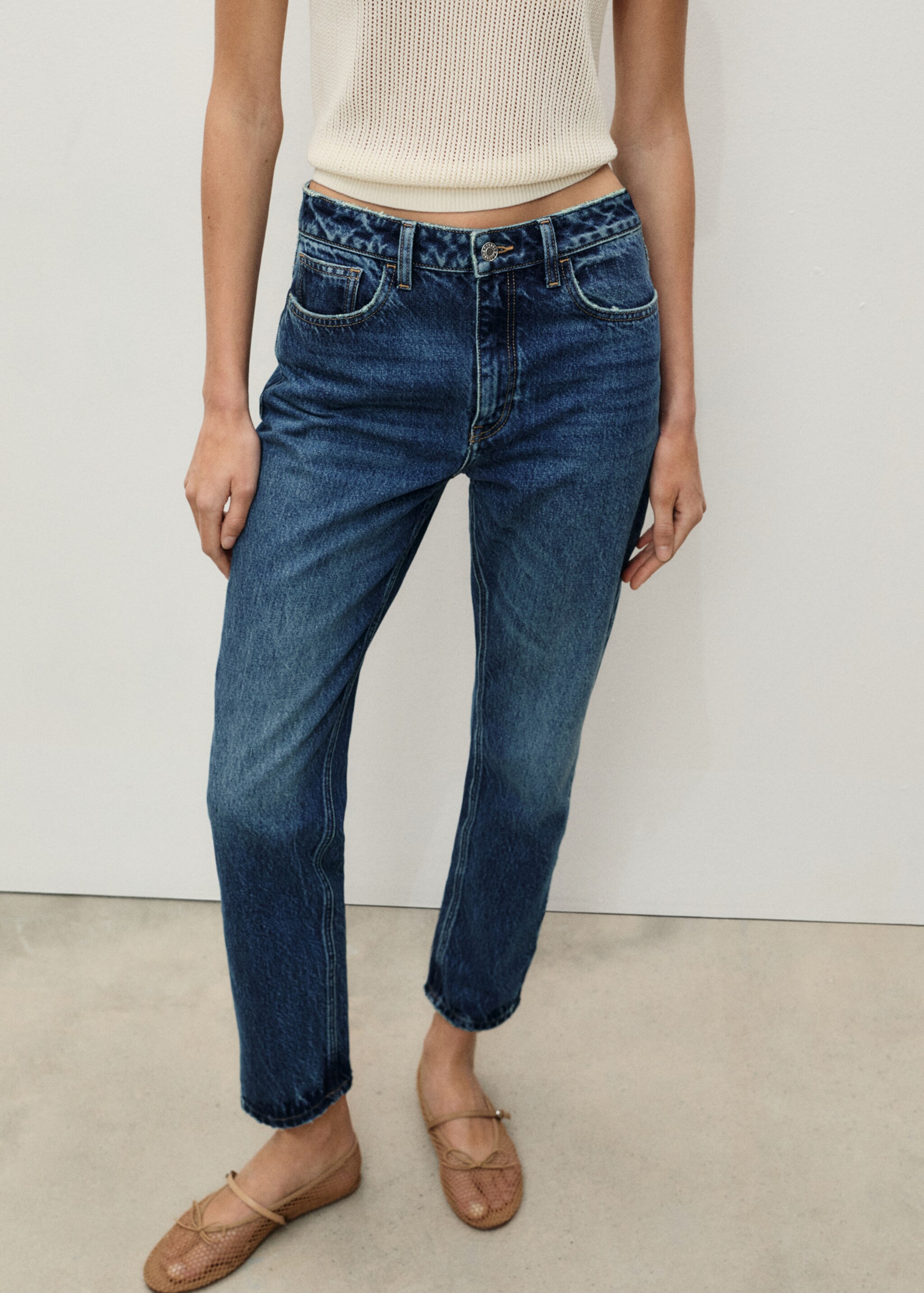 Mom2000 high-rise jeans - Medium plane, Dark Blue. Ref: 87010241-00.