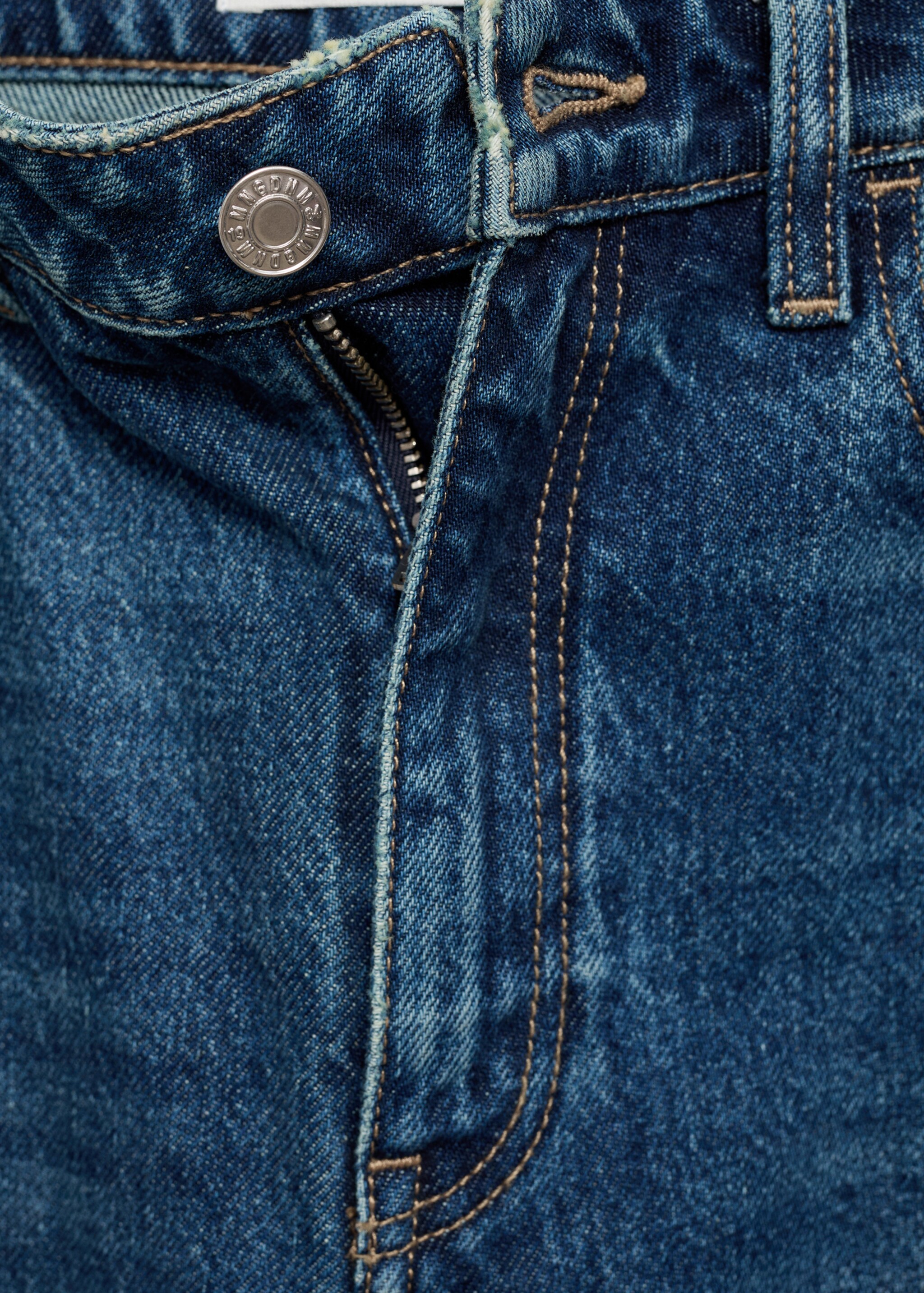 Mom2000 high-rise jeans - Details of the article 8, Dark Blue. Ref: 87010241-00.
