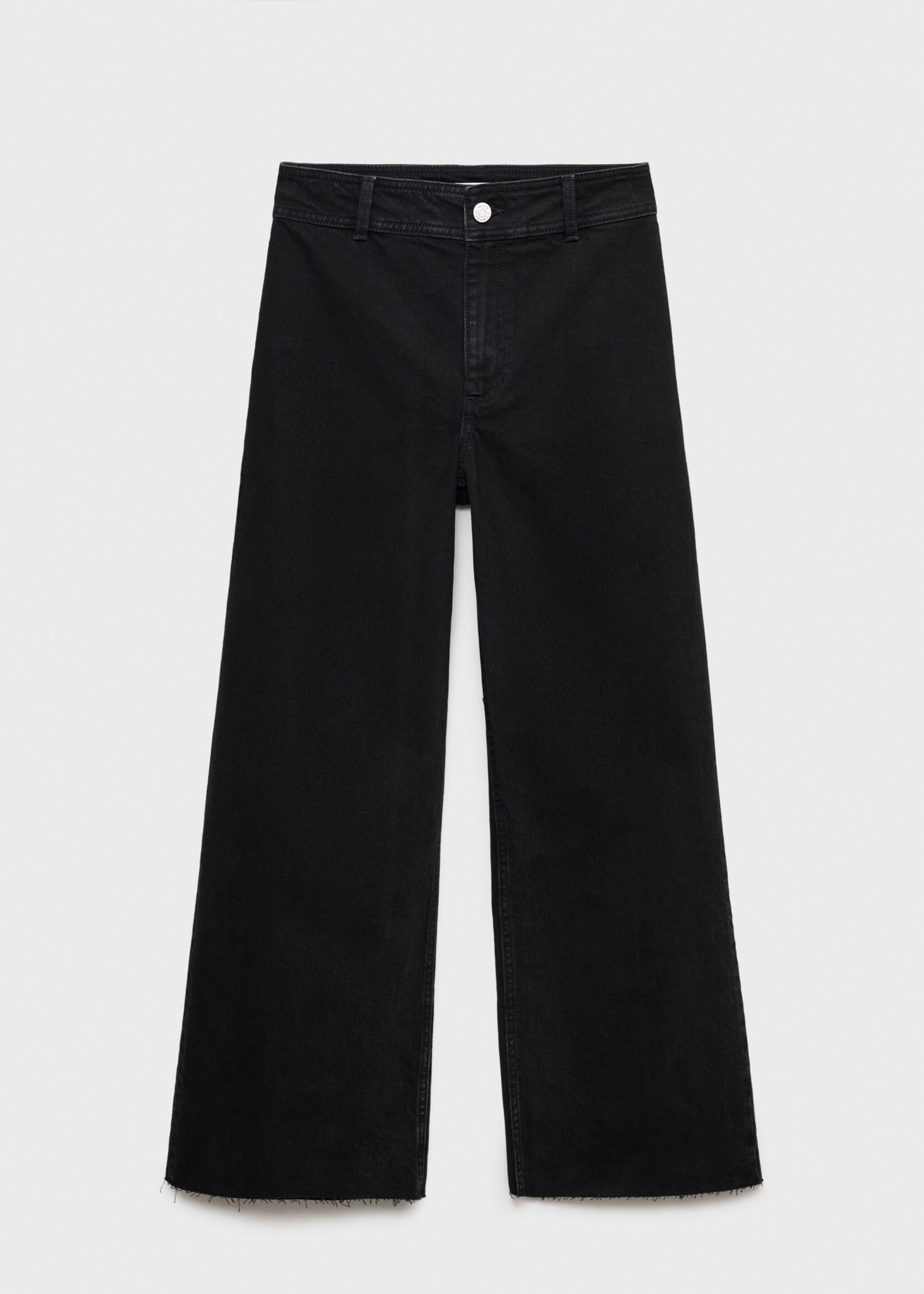 Jean style jupe-culotte Catherin taille haute - Article sans modèle, Black denim. Ref: 87010243-00.