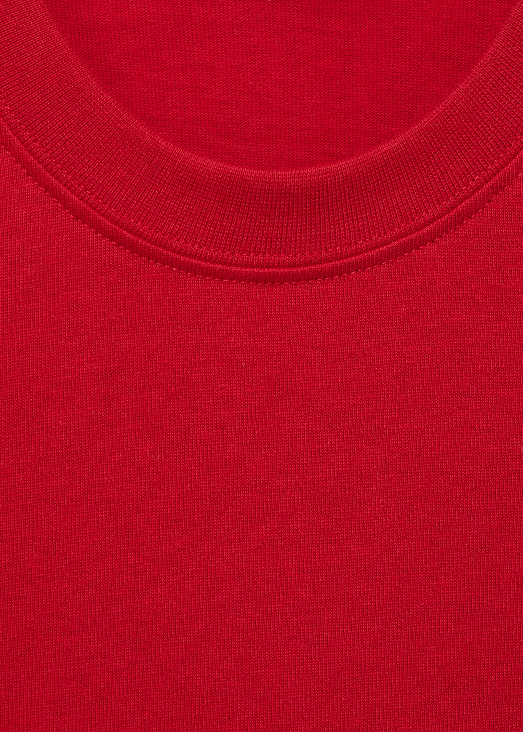100% cotton t-shirt with printed text - Details of the article 8, Red. Ref: 87010253-00.