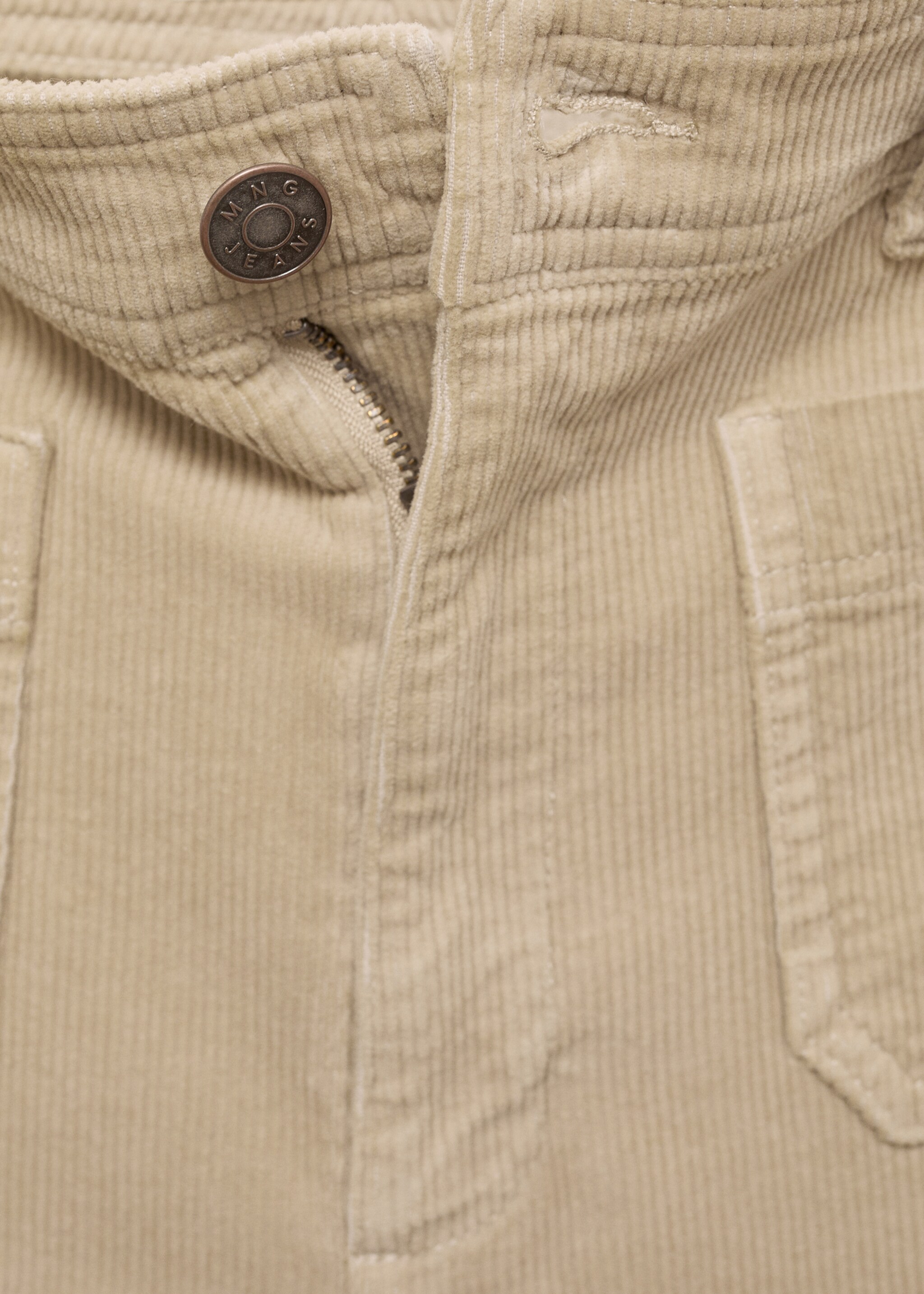 Catherin culotte corduroy trousers - Details of the article 8, Ecru. Ref: 87010256-00.