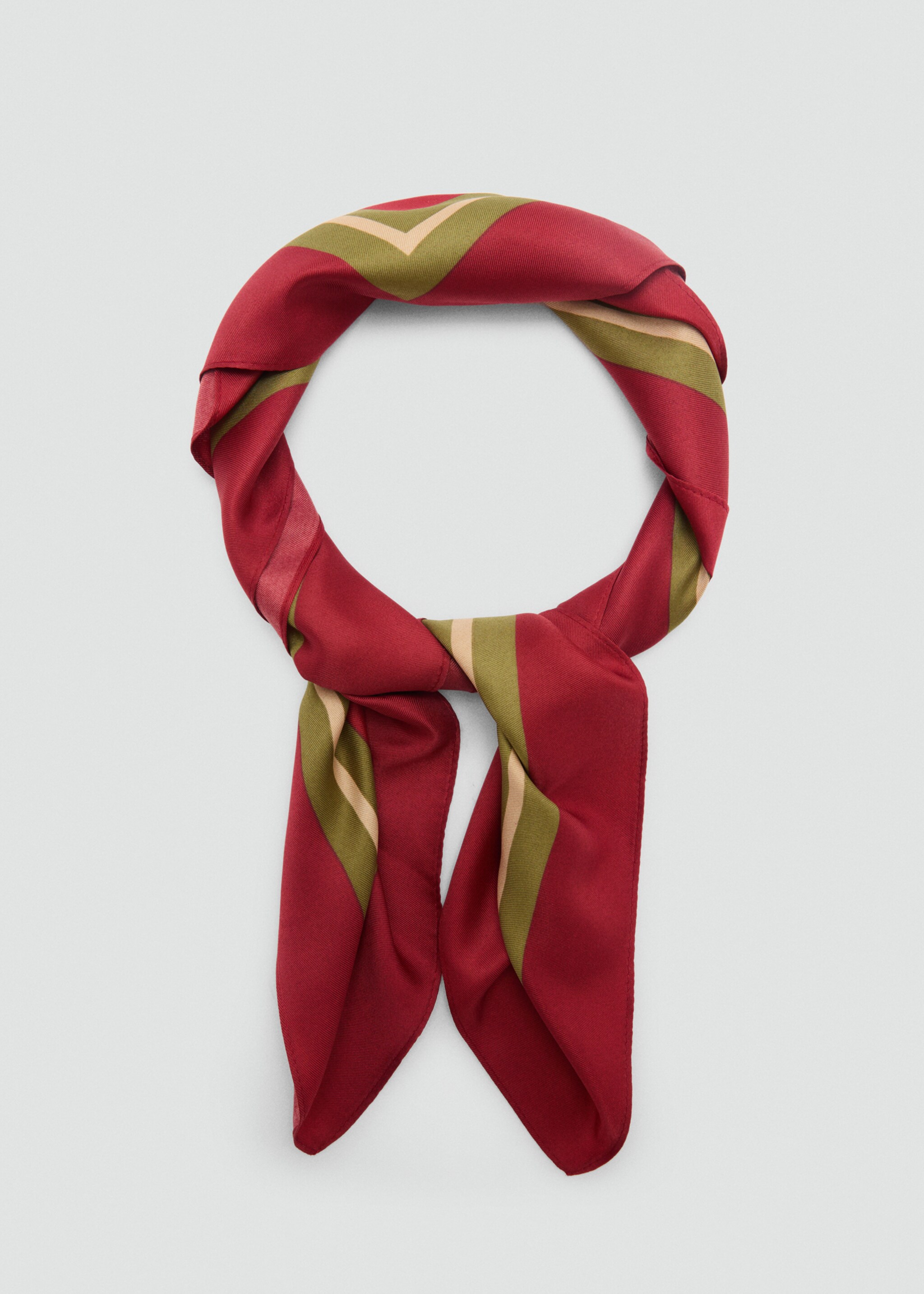 Eșarfă cu imprimeu geometric - Detaliu al articolului 1, Roșu. Ref: 87010260-00.