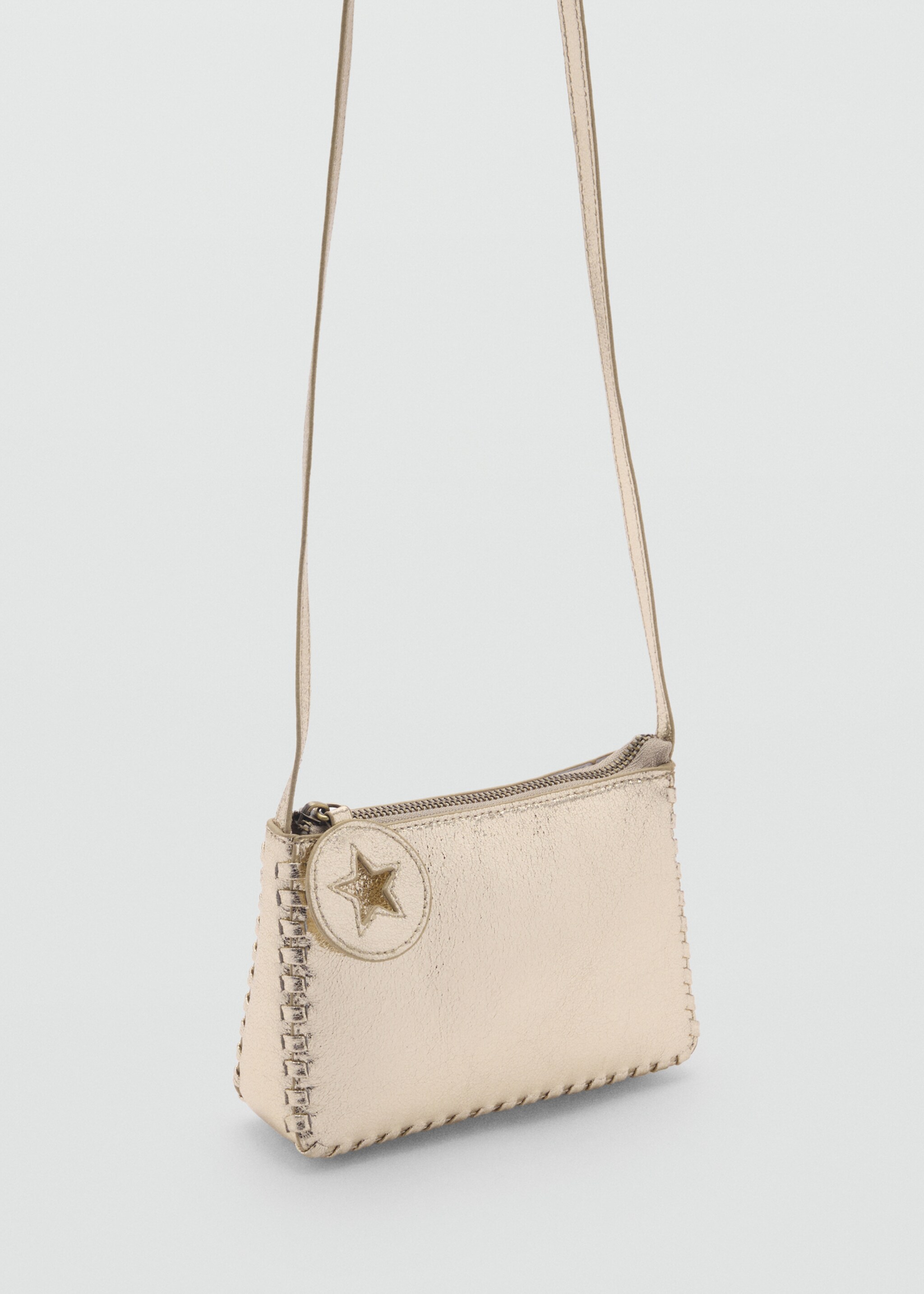 Metallic-effect bag - Medium plane, Gold. Ref: 87010264-00.