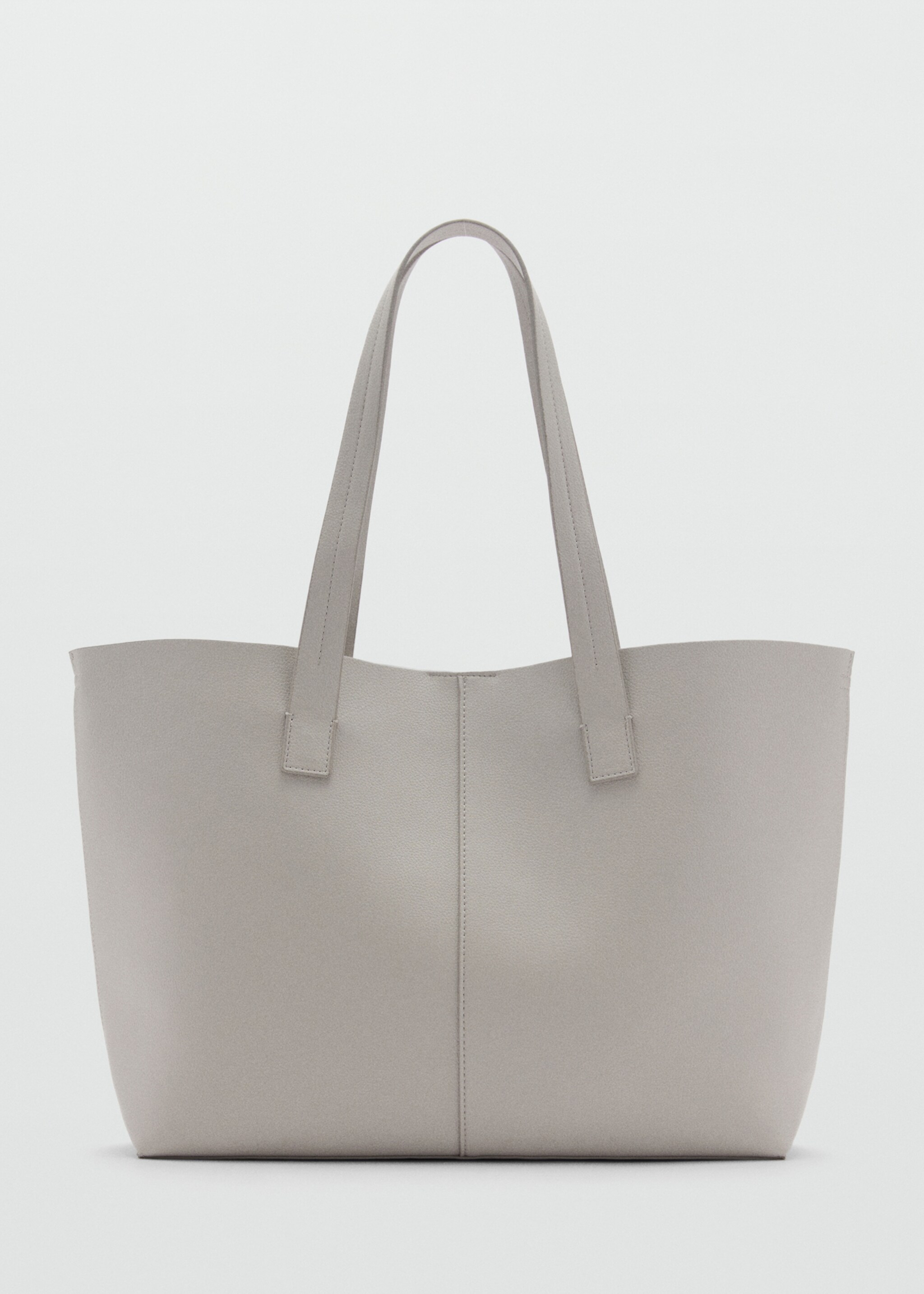 Shopper bag with double handle - Article without model, Off White. Ref: 87010278-00.
