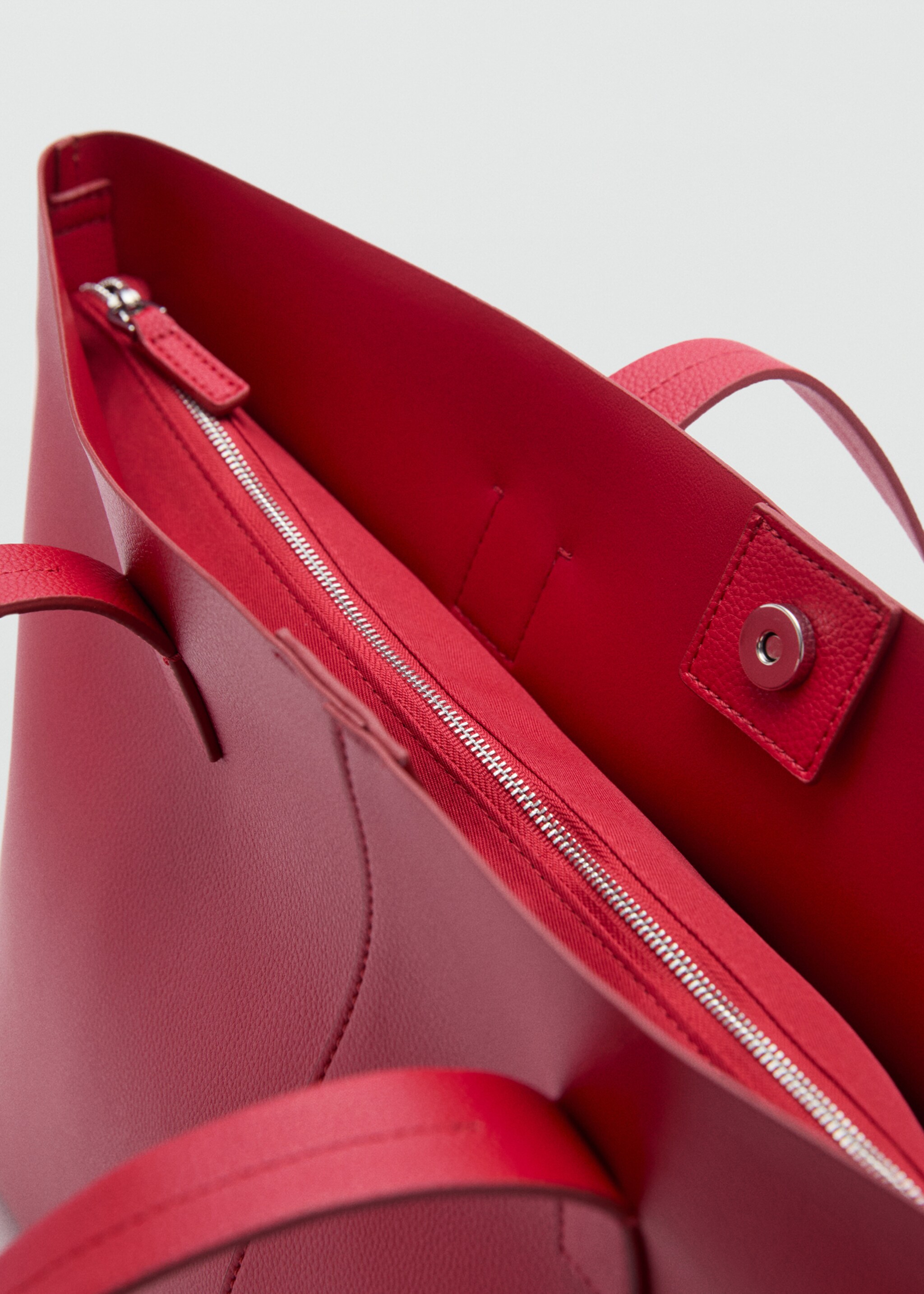 Bolso shopper doble asa - Detalle del artículo 1, Rojo. Ref: 87010278-00.