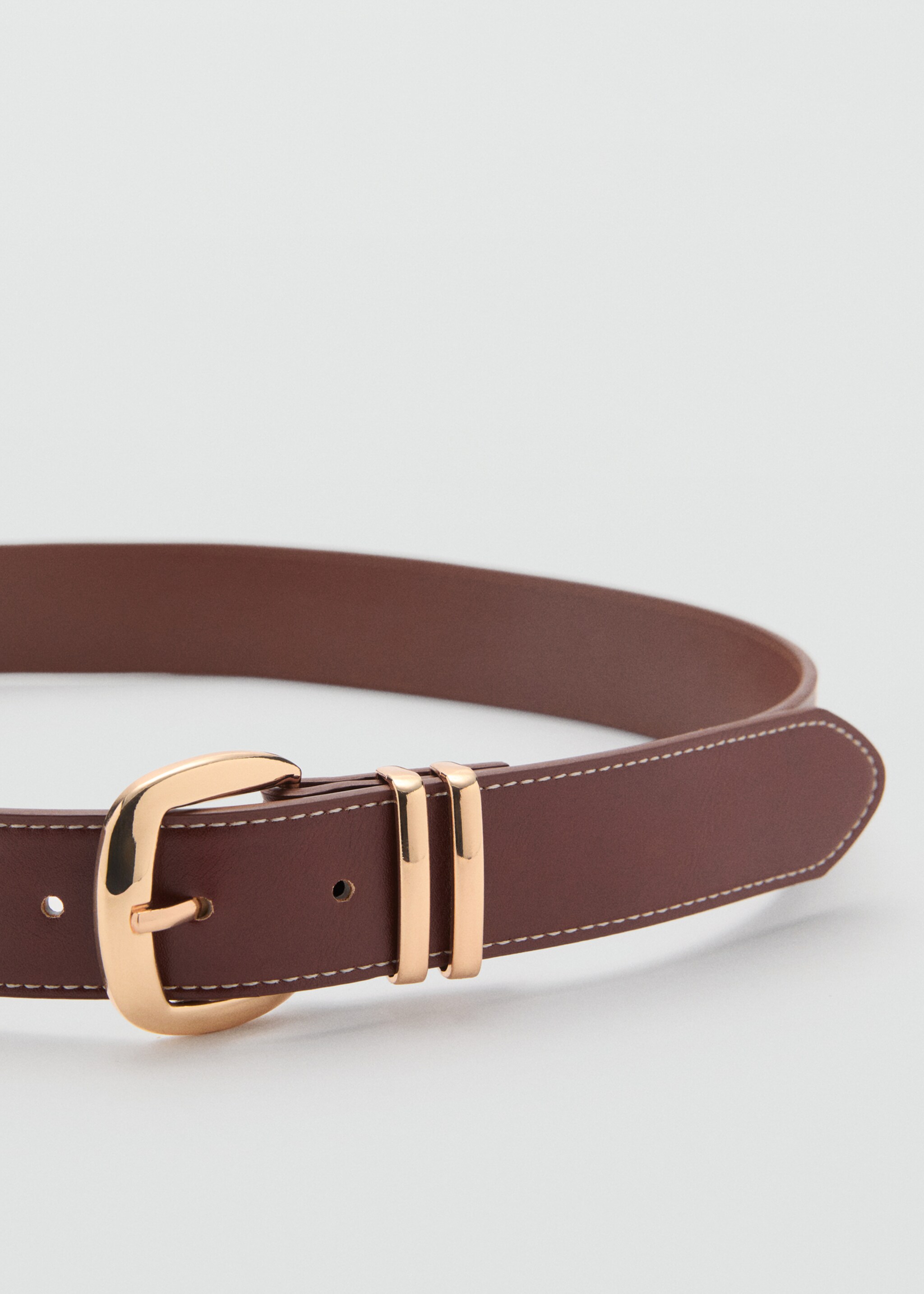 Ceintuur met metalen gesp - Middenvlak, Bruin. Ref: 87010279-00.