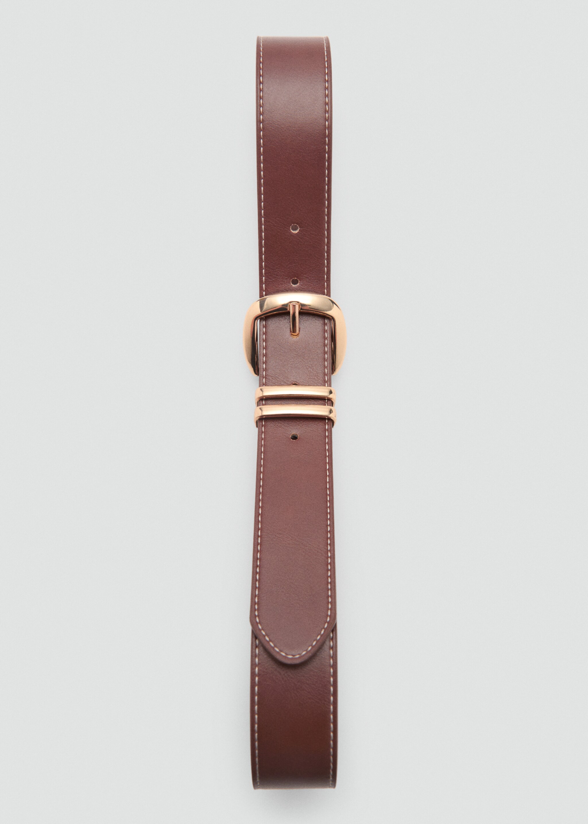 Ceintuur met metalen gesp - Detail van het artikel 2, Bruin. Ref: 87010279-00.