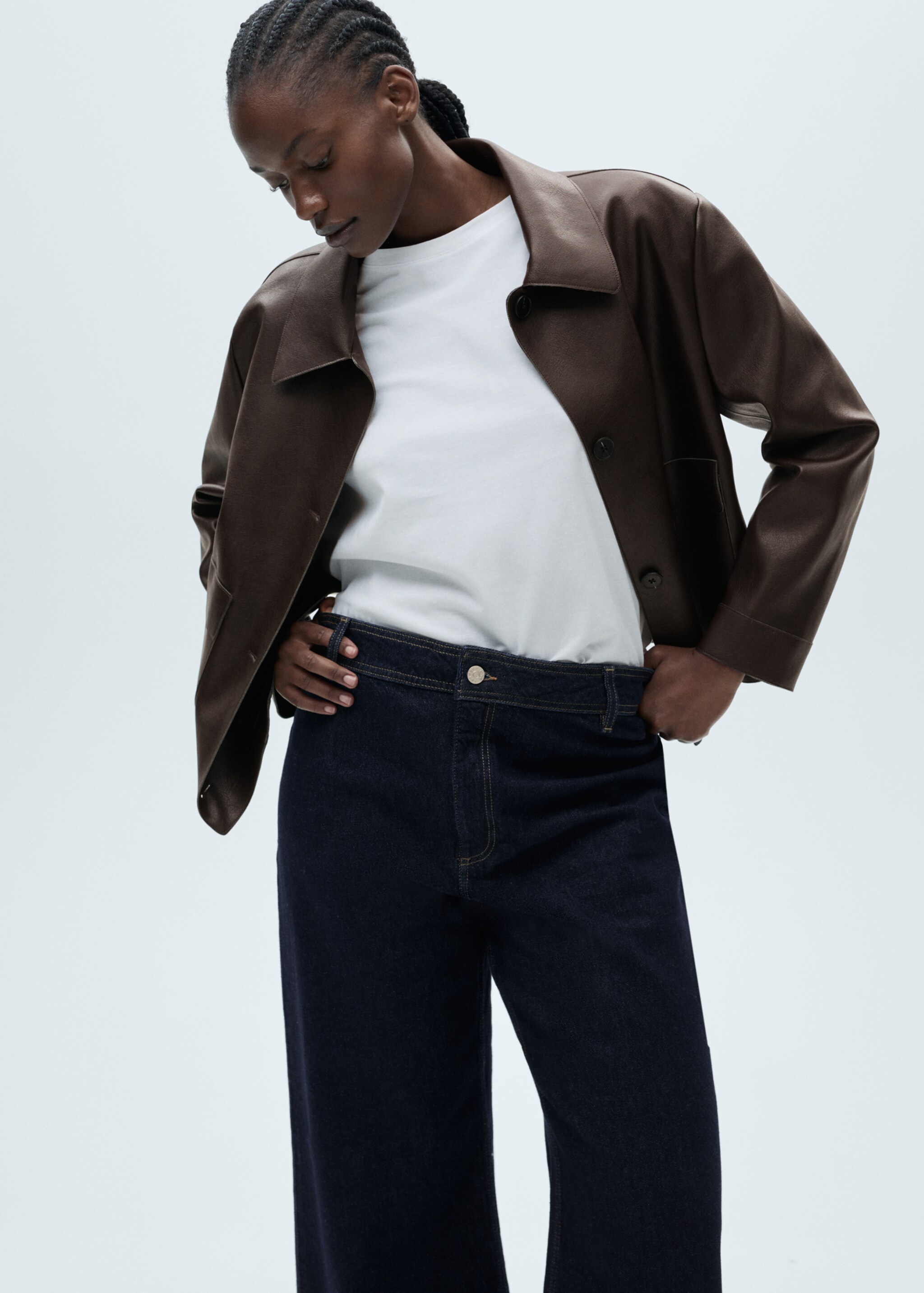 Jean Catherin style jupe-culotte rinse wash - Détail de l'article 5, Bleu. Ref: 87010287-00.