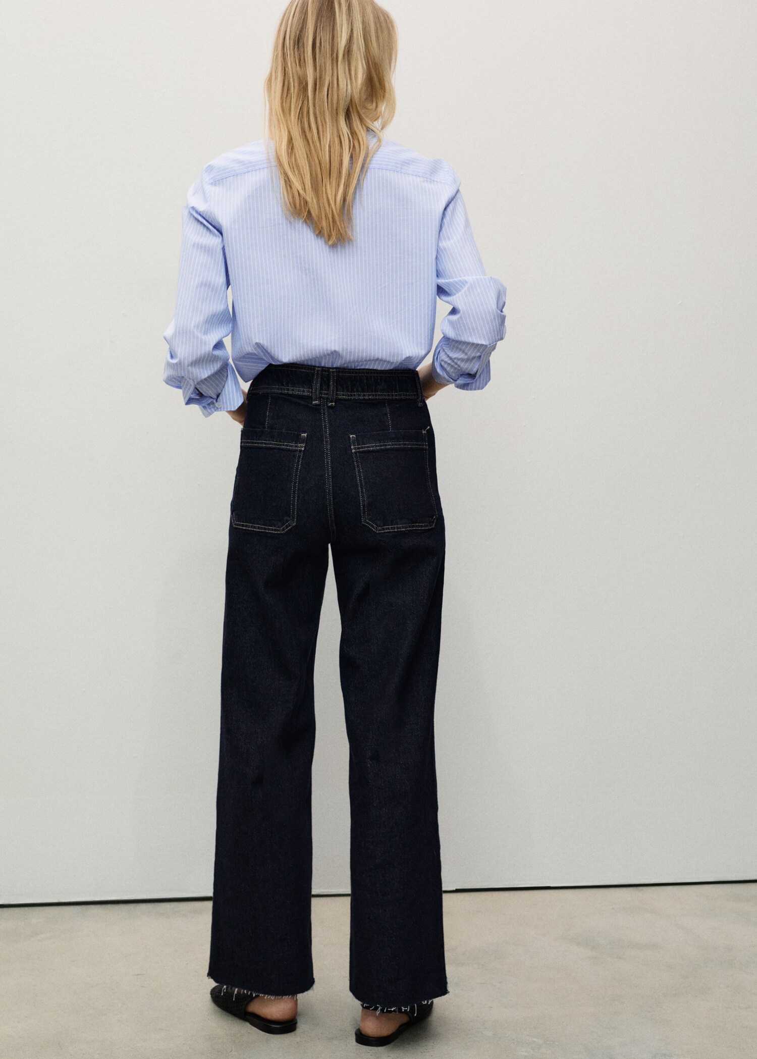 Catherin rinse-wash culotte jeans - Reverse of the article