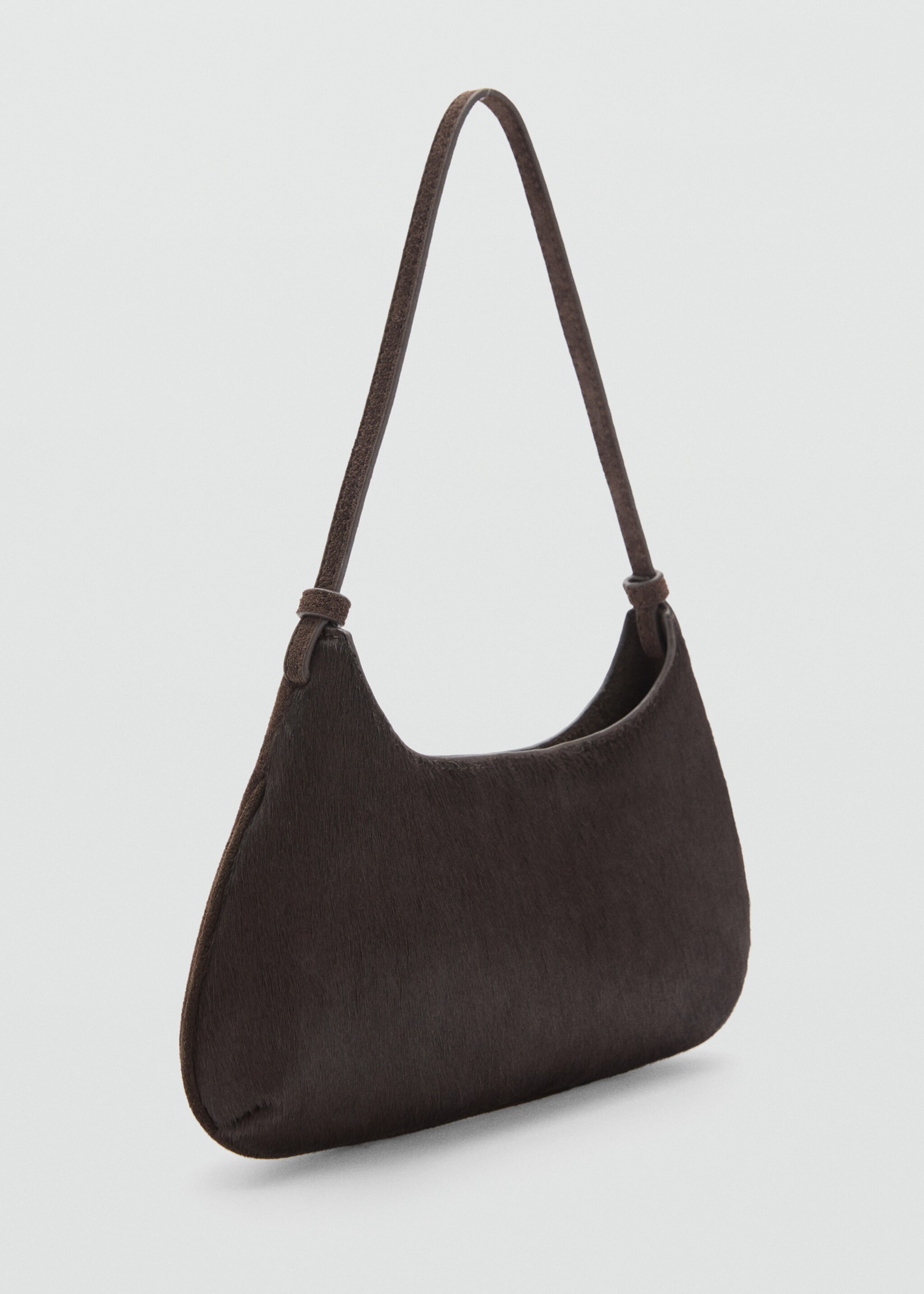 Cow leather shoulder bag - Medium plane, Chocolate. Ref: 87010288-00.