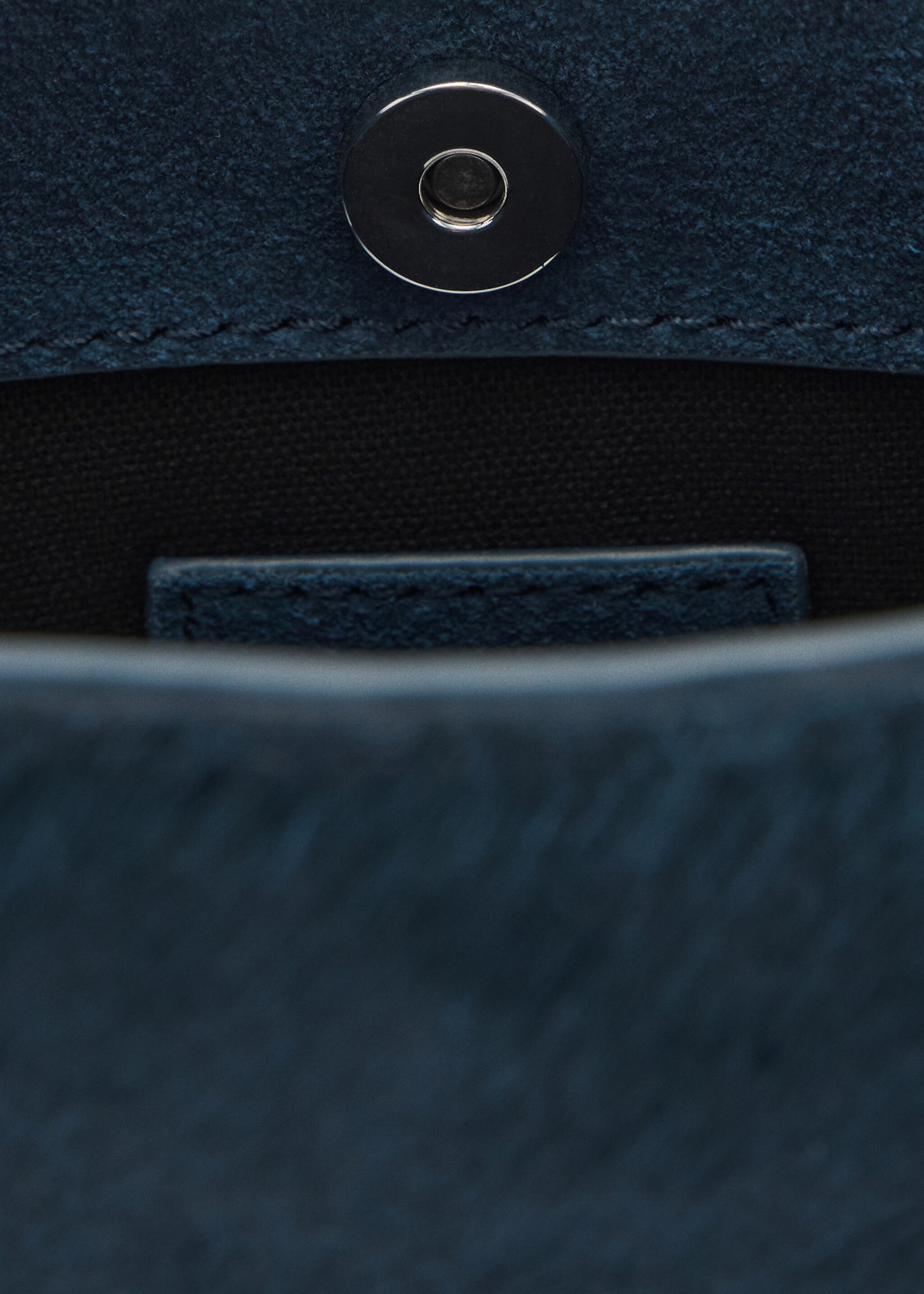 Cow leather shoulder bag - Details of the article 2, Blue. Ref: 87010288-00.