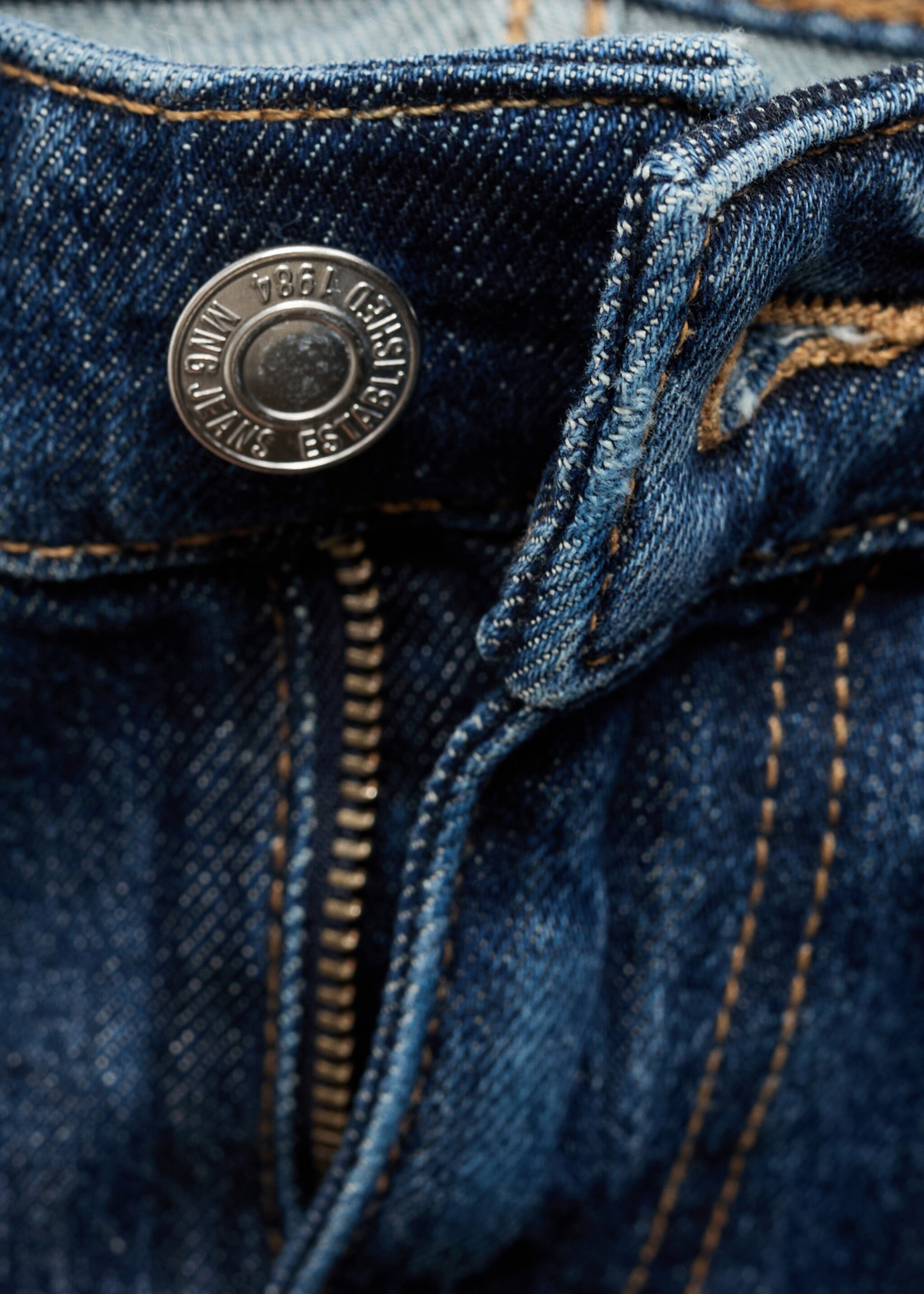 Newmom comfort high-rise jeans - Details of the article 0, Dark Blue. Ref: 87010289-00.