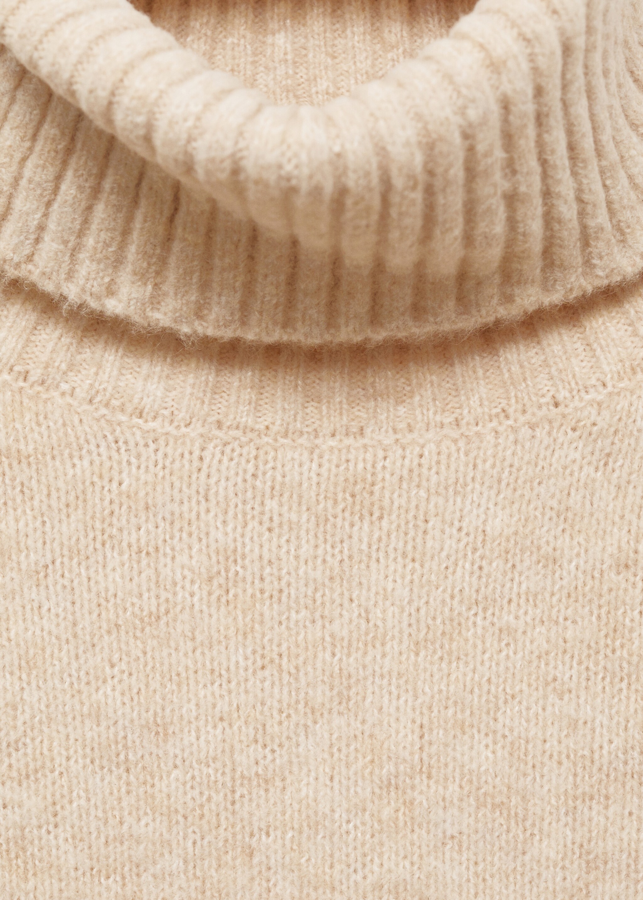 Turtle neck sweater - Details of the article 0, Ecru. Ref: 87010290-00.