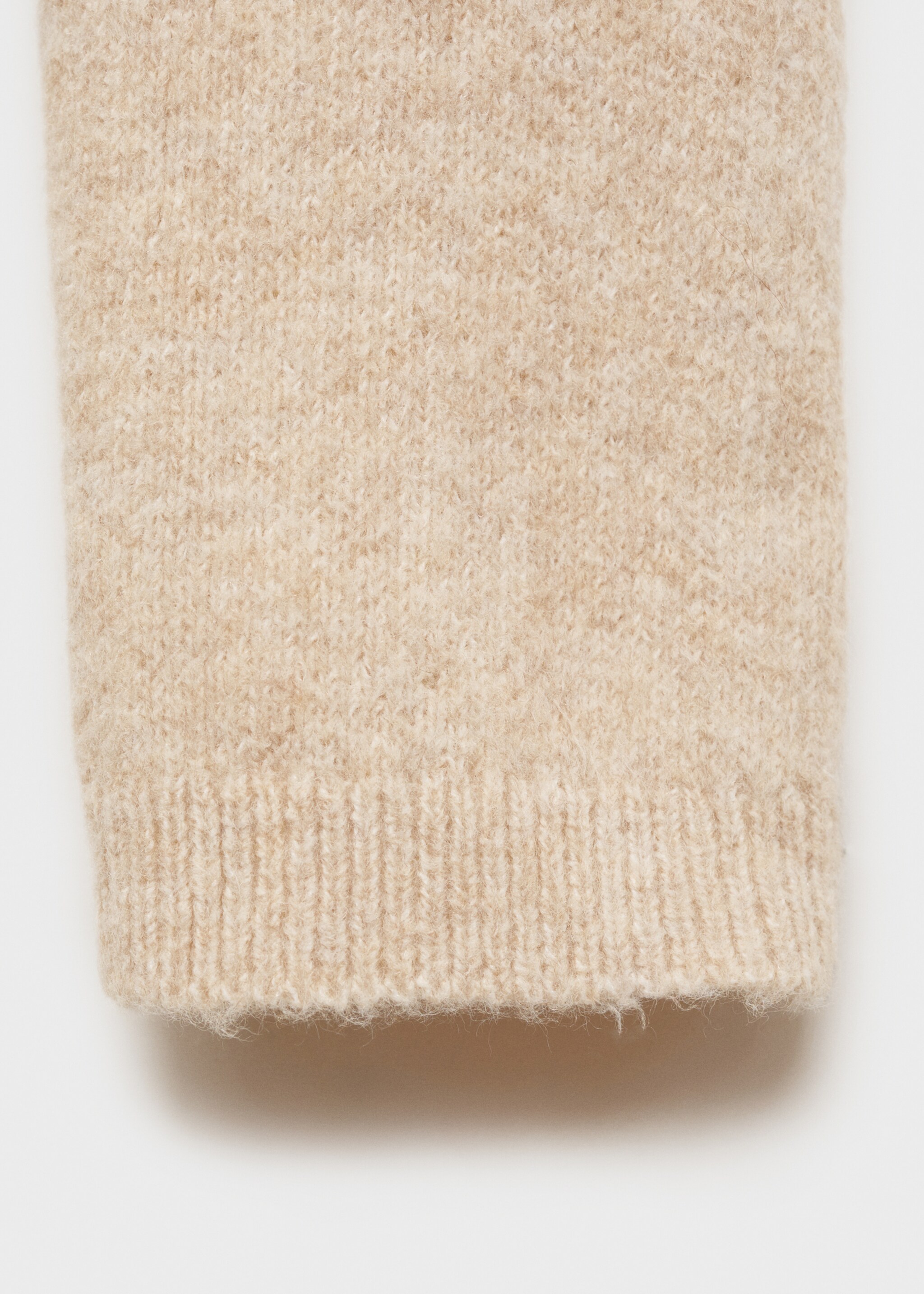 Turtle neck sweater - Details of the article 8, Ecru. Ref: 87010290-00.