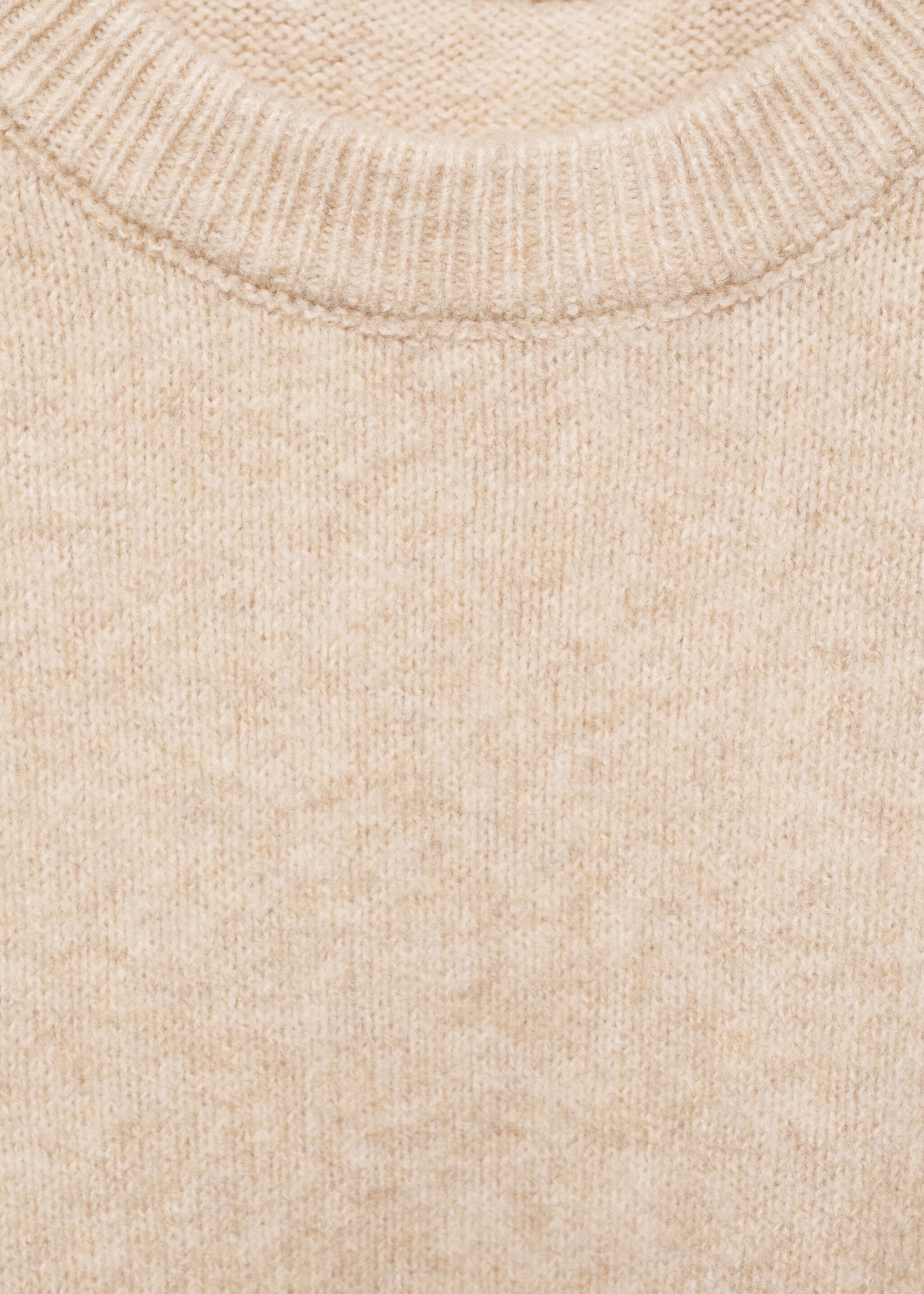 Rolled-up sleeves sweater - Details of the article 8, Ecru. Ref: 87010291-00.