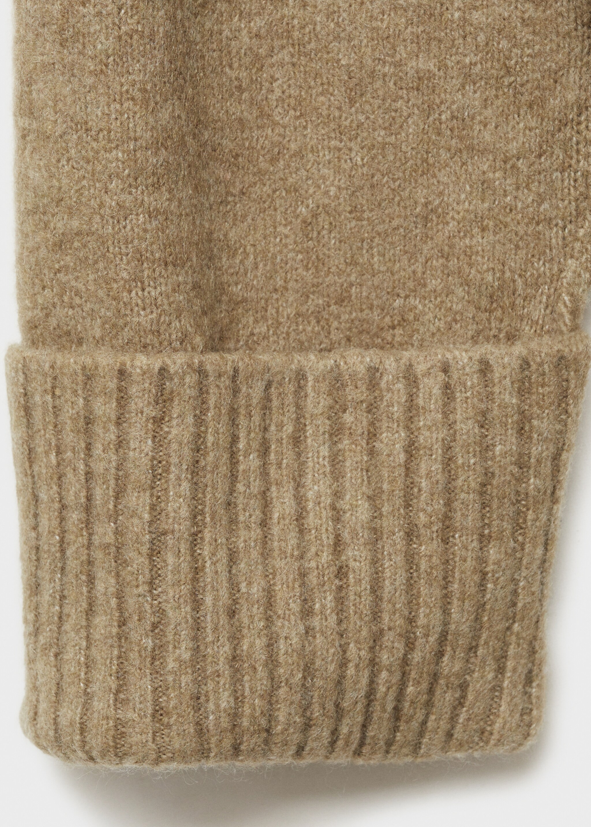 Rolled-up sleeves sweater - Details of the article 0, Medium Green. Ref: 87010291-00.