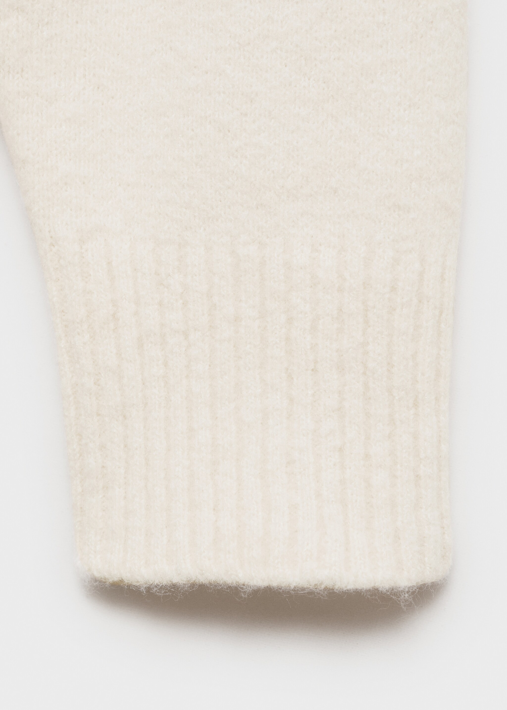 Oversized V-neck sweater - Details of the article 0, Ecru. Ref: 87010292-00.