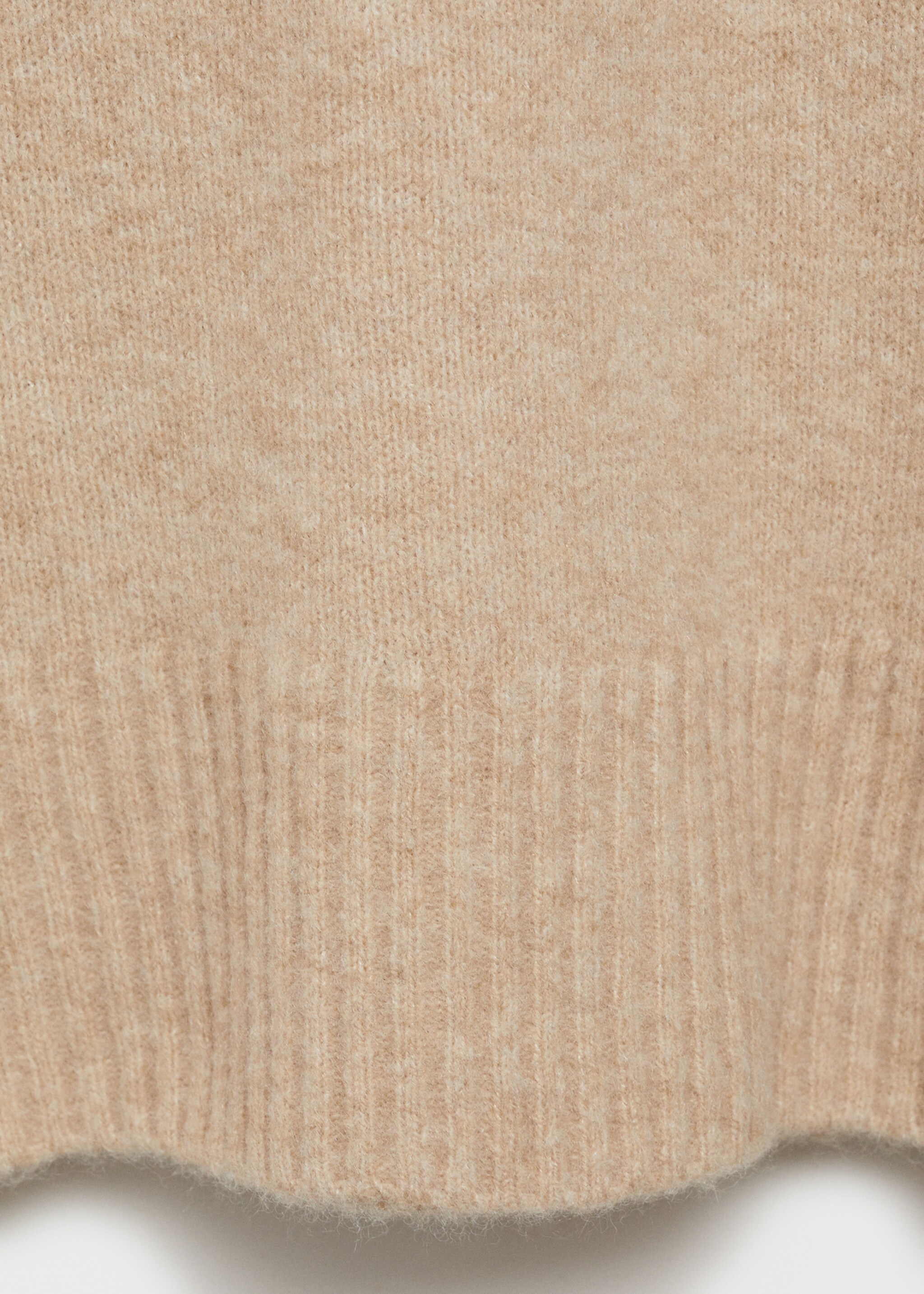 Oversized V-neck sweater - Details of the article 0, Beige. Ref: 87010292-00.