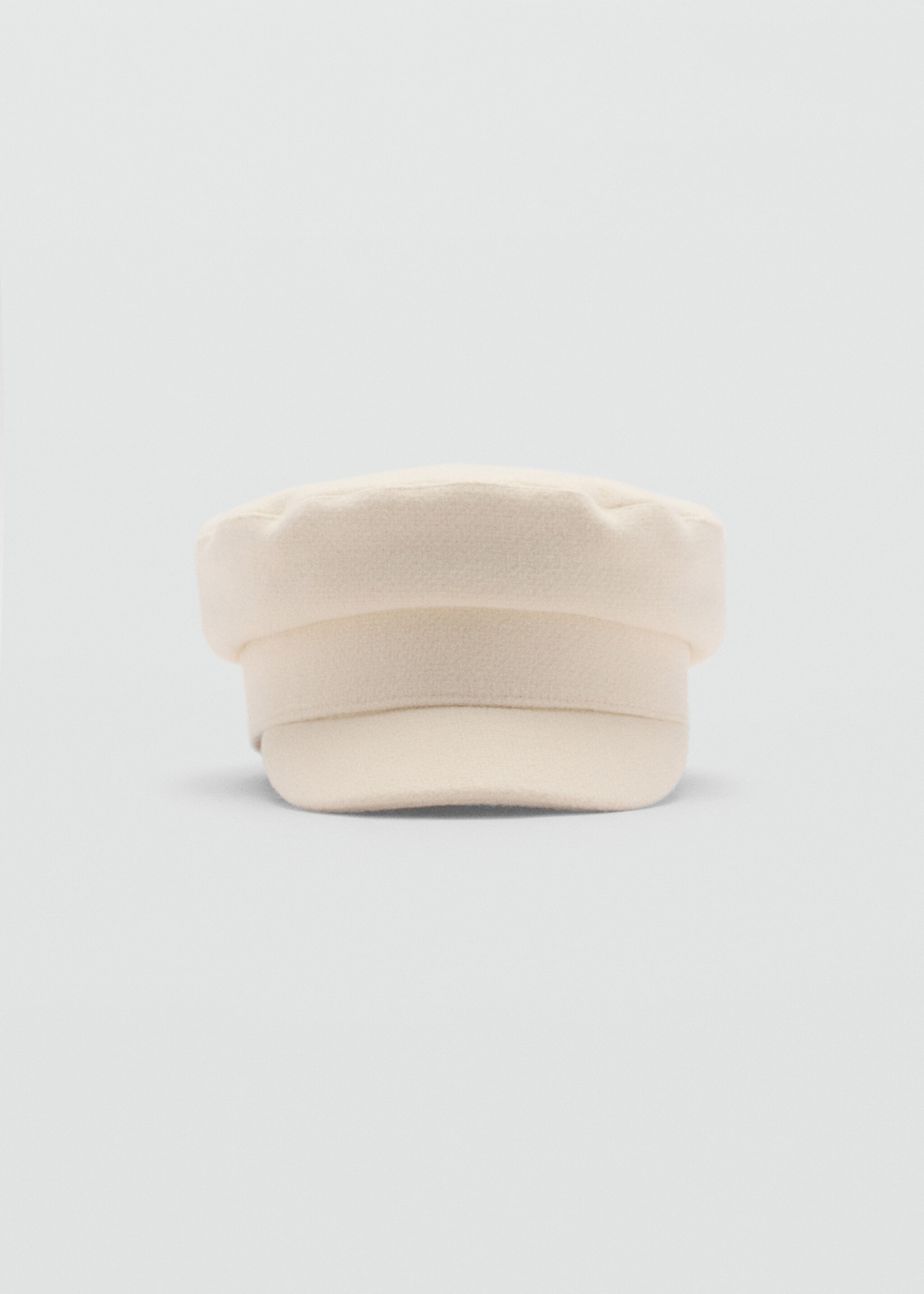 Casquette baker boy unie - Plan moyen, Écru. Ref: 87010295-00.