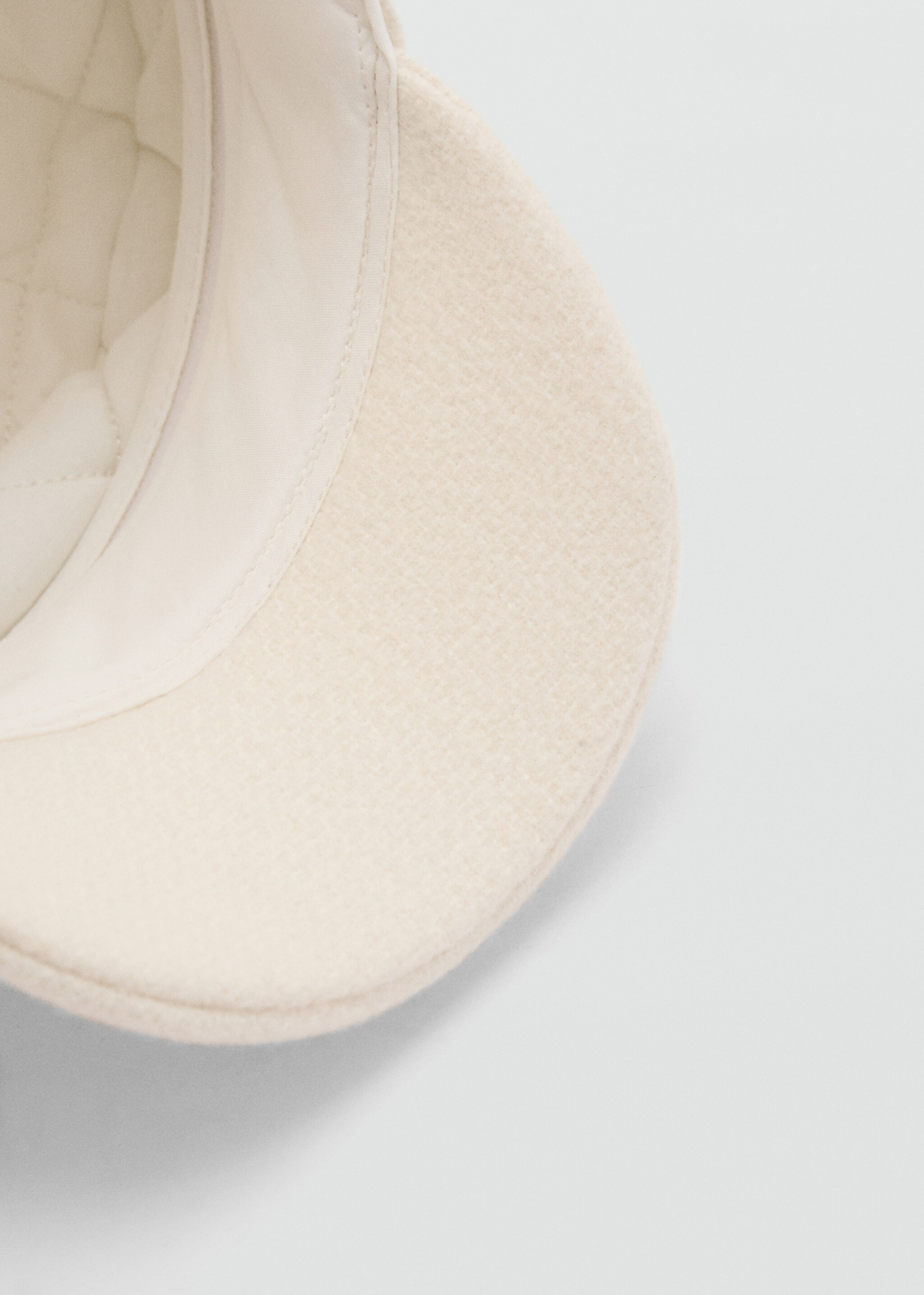 Casquette baker boy unie - Détail de l'article 2, Écru. Ref: 87010295-00.