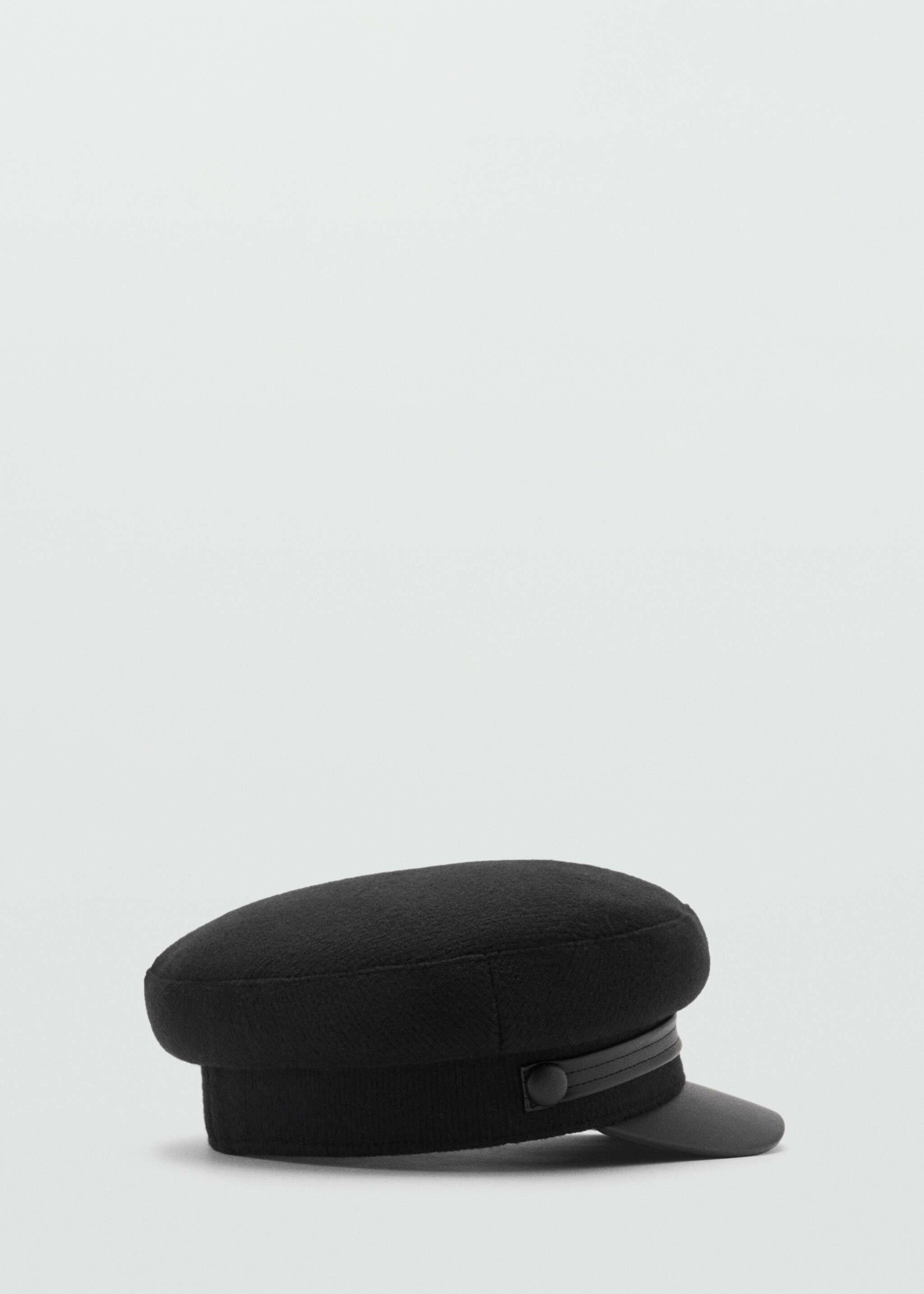 Einfarbige Schiebermütze - Artikel ohne Model, Schwarz. Ref: 87010298-00.