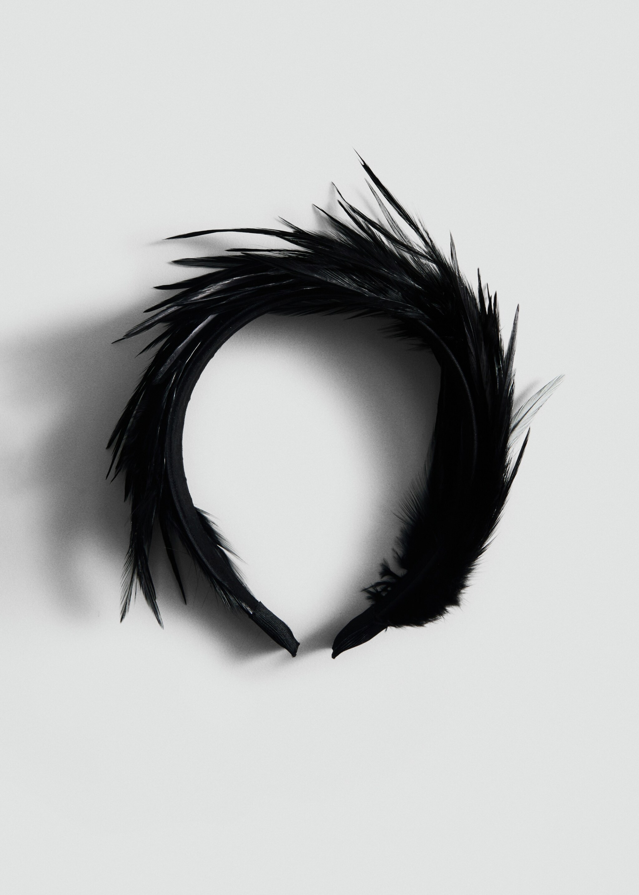 Feather hairband - Article without model, Black. Ref: 87010299-00.