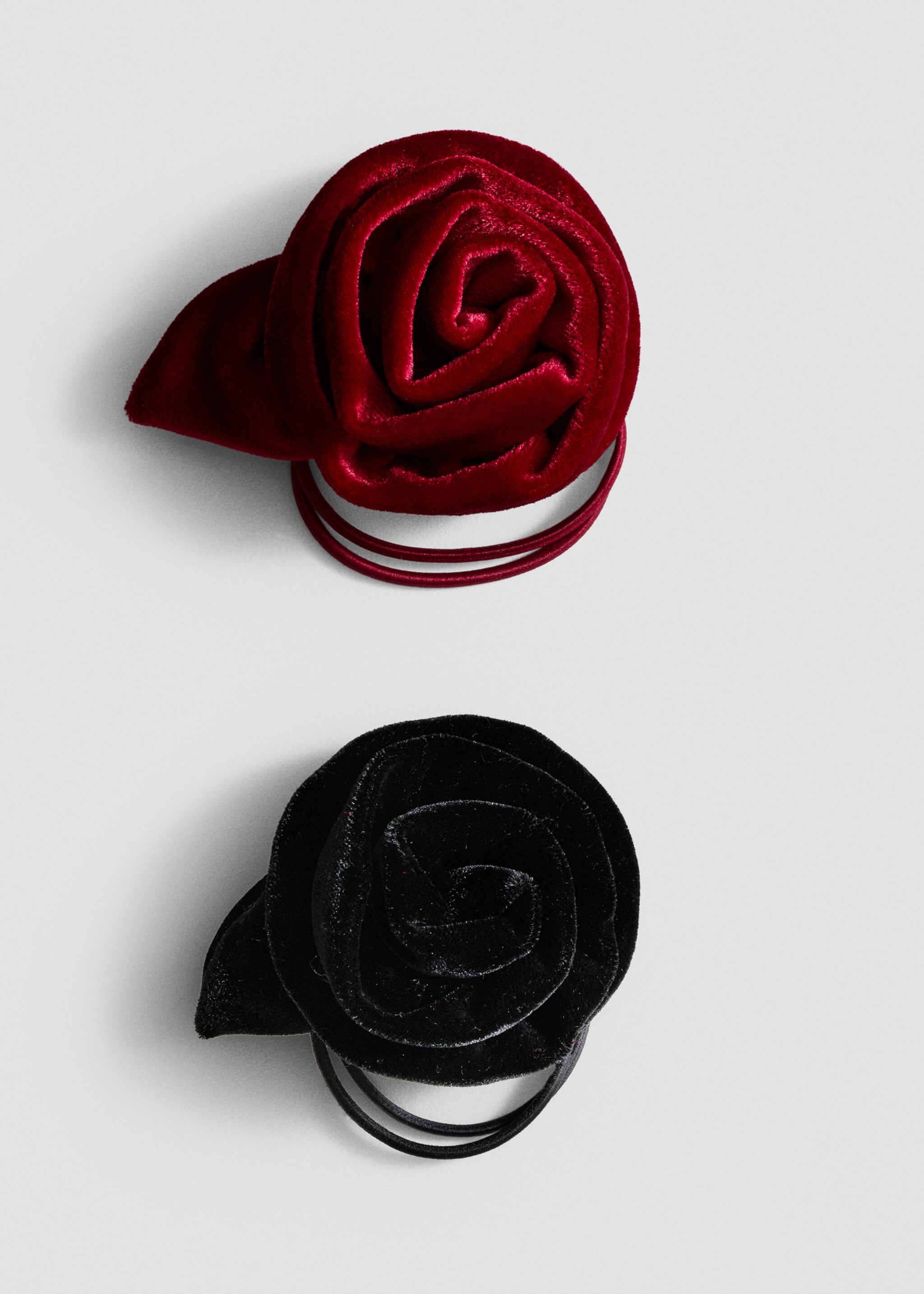 Flower hair ties pack - Article without model, Black. Ref: 87010300-00.