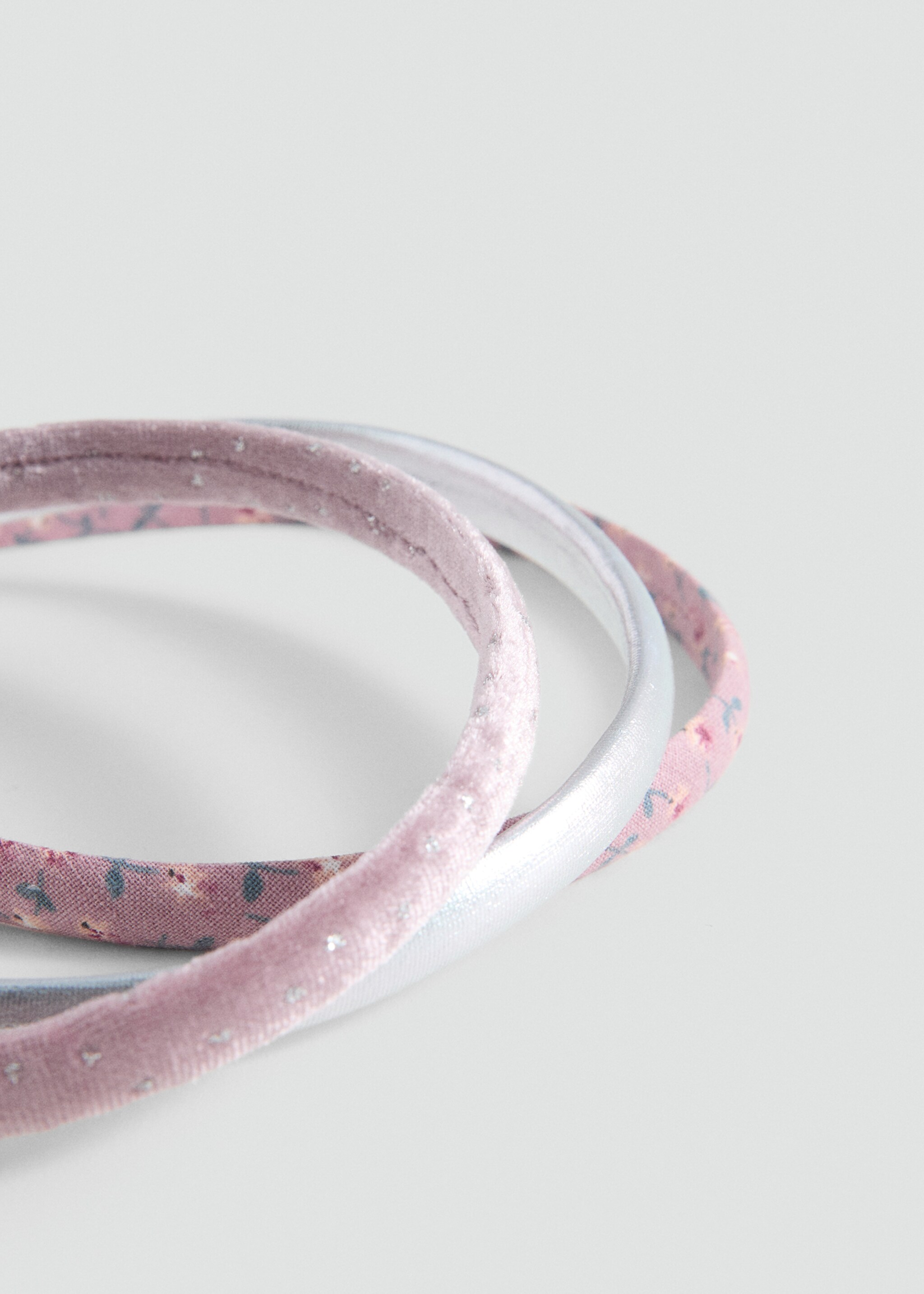 Pack of 3 headbands - Medium plane, Pale Pink. Ref: 87010306-00.