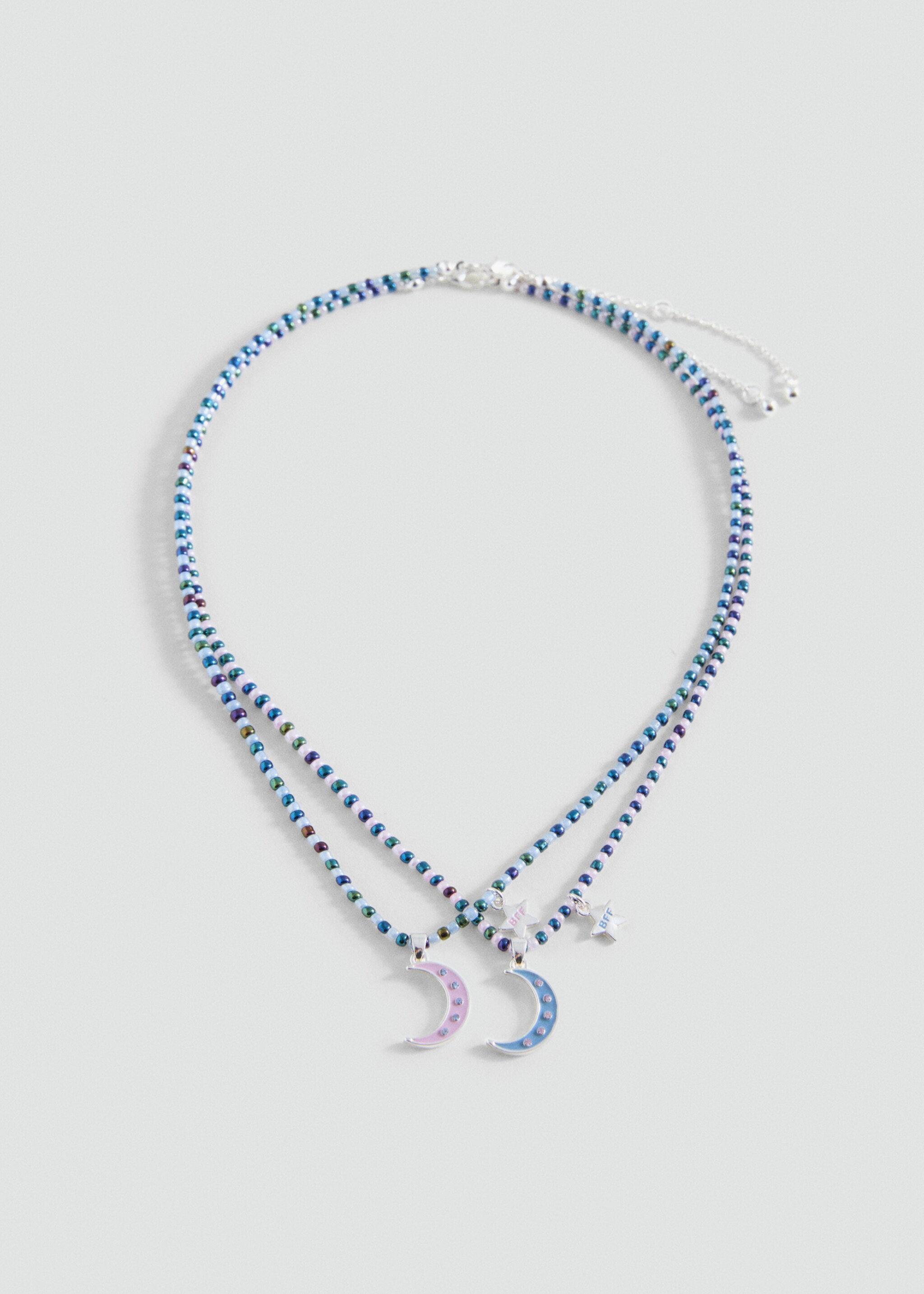 Set 2 collares combinados - Plano medio, Azul. Ref: 87010319-00.