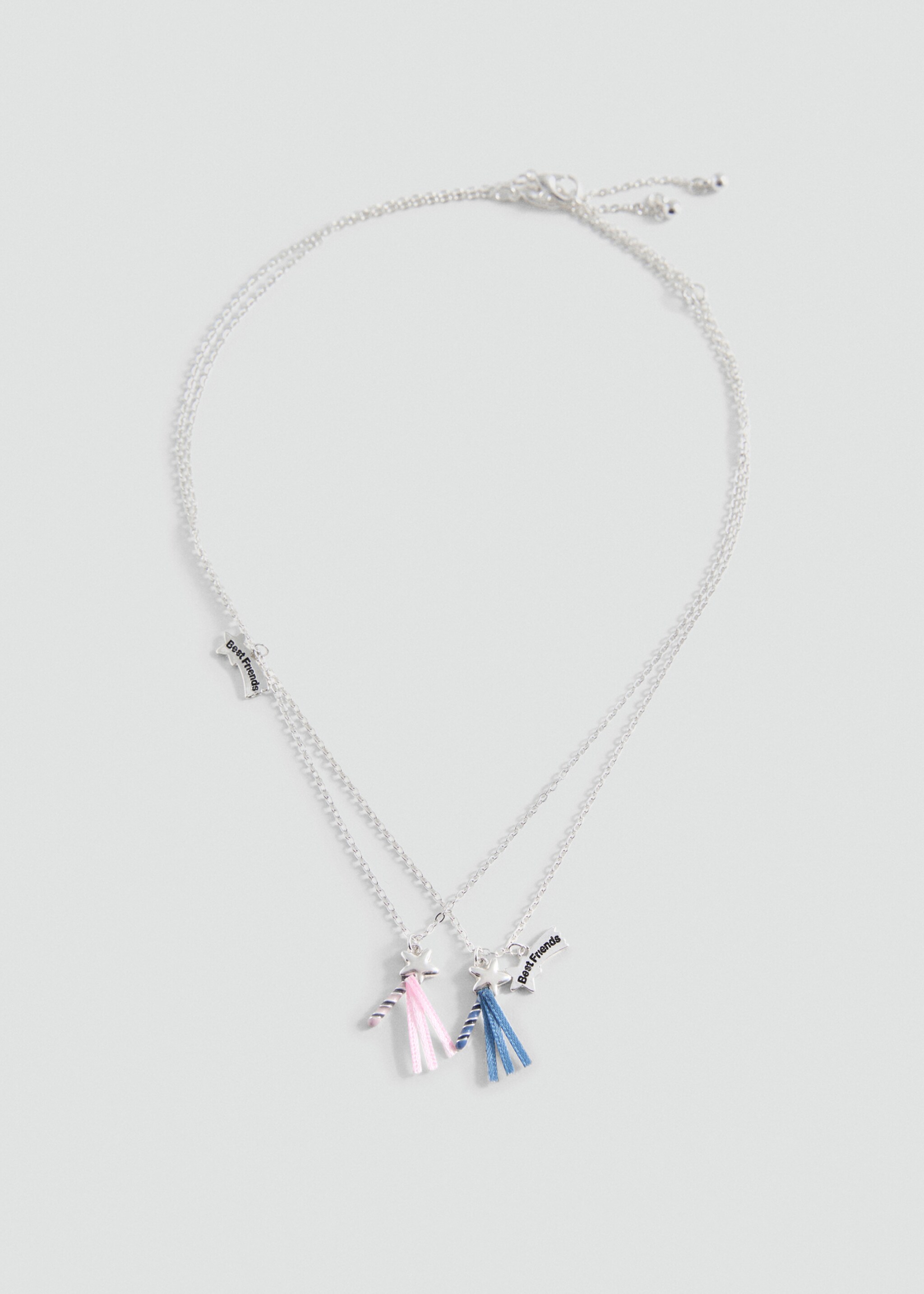 2 pack Best Friends necklace - Medium plane, Silver. Ref: 87010323-00.
