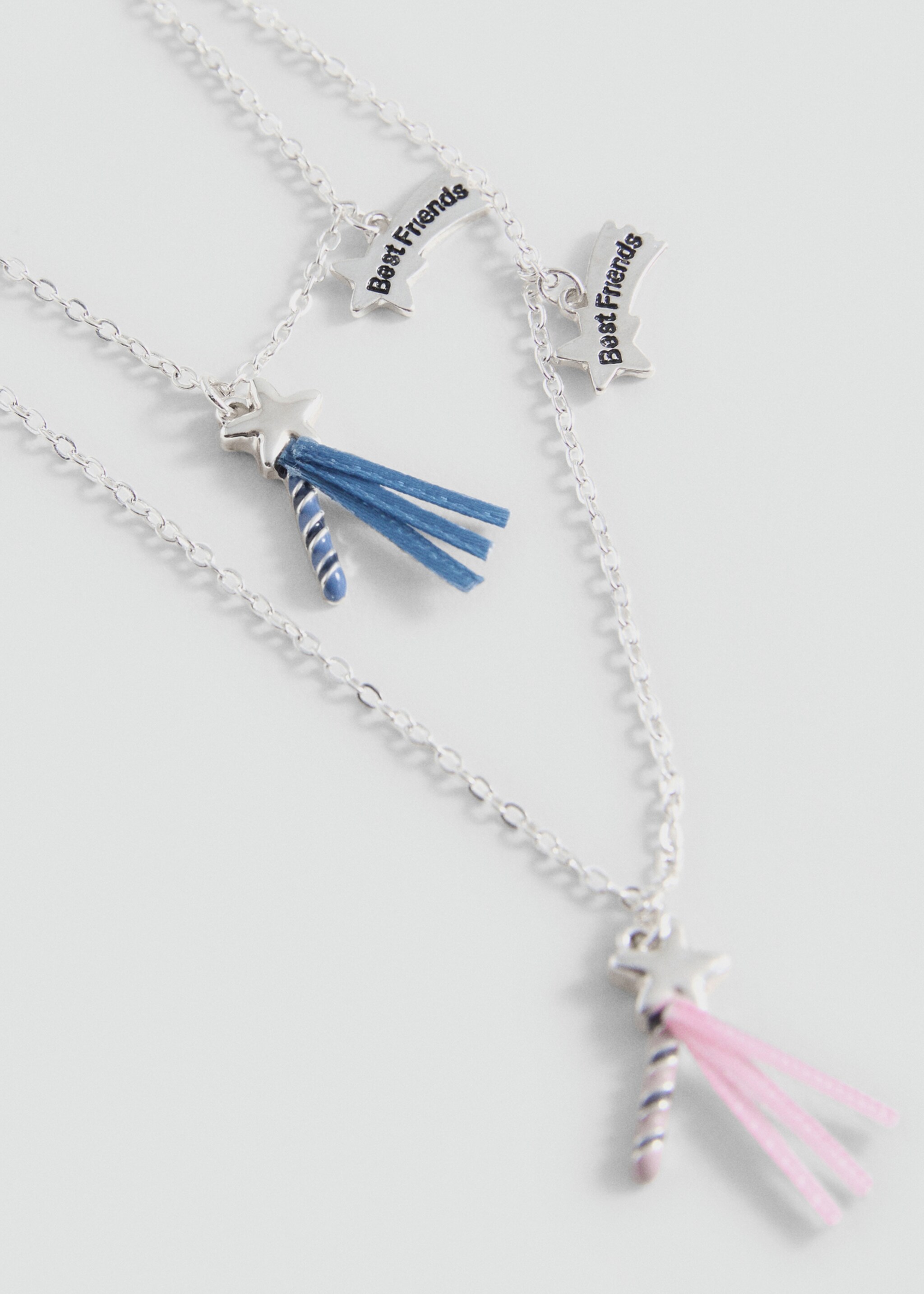 2 pack Best Friends necklace - Details of the article 1, Silver. Ref: 87010323-00.
