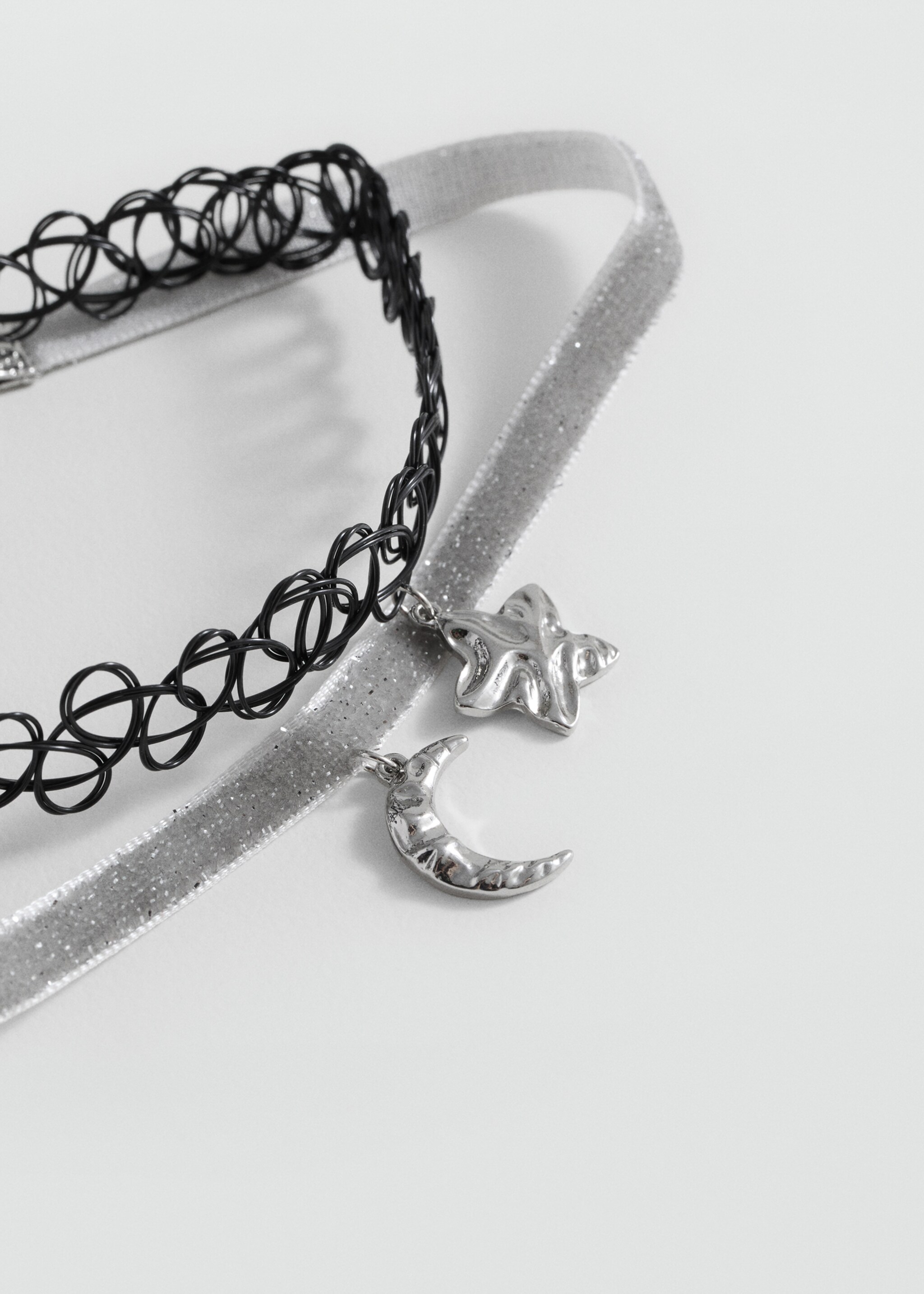 2 Pendant chockers pack - Medium plane, Black. Ref: 87010328-00.