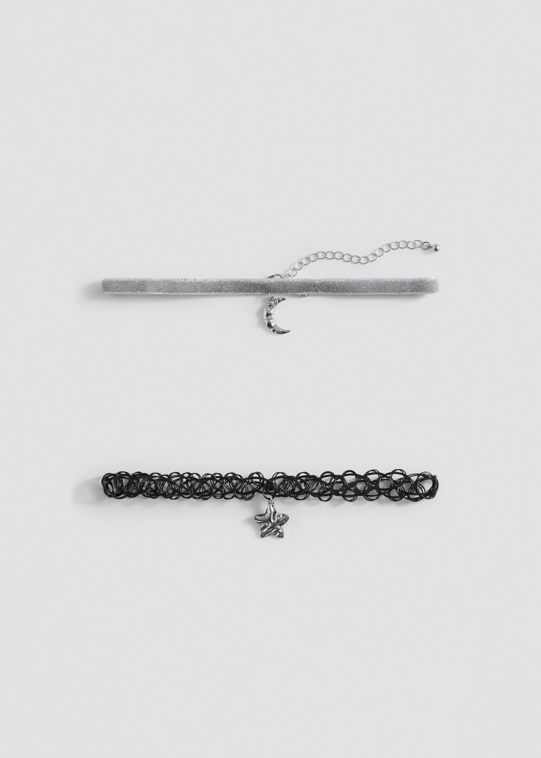 2 Pendant chockers pack - Article without model, Black. Ref: 87010328-00.