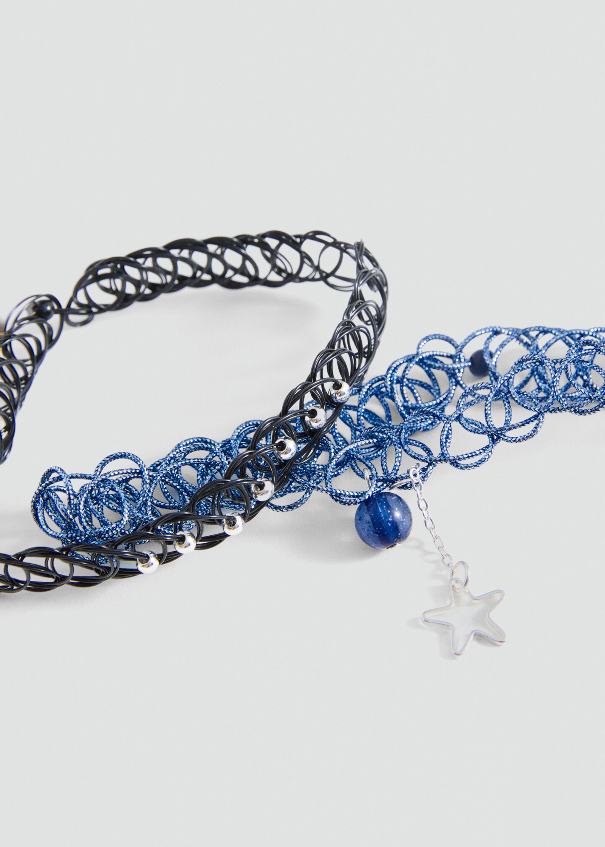 Pack 2 chockers - Plano medio, Negro. Ref: 87010329-00.