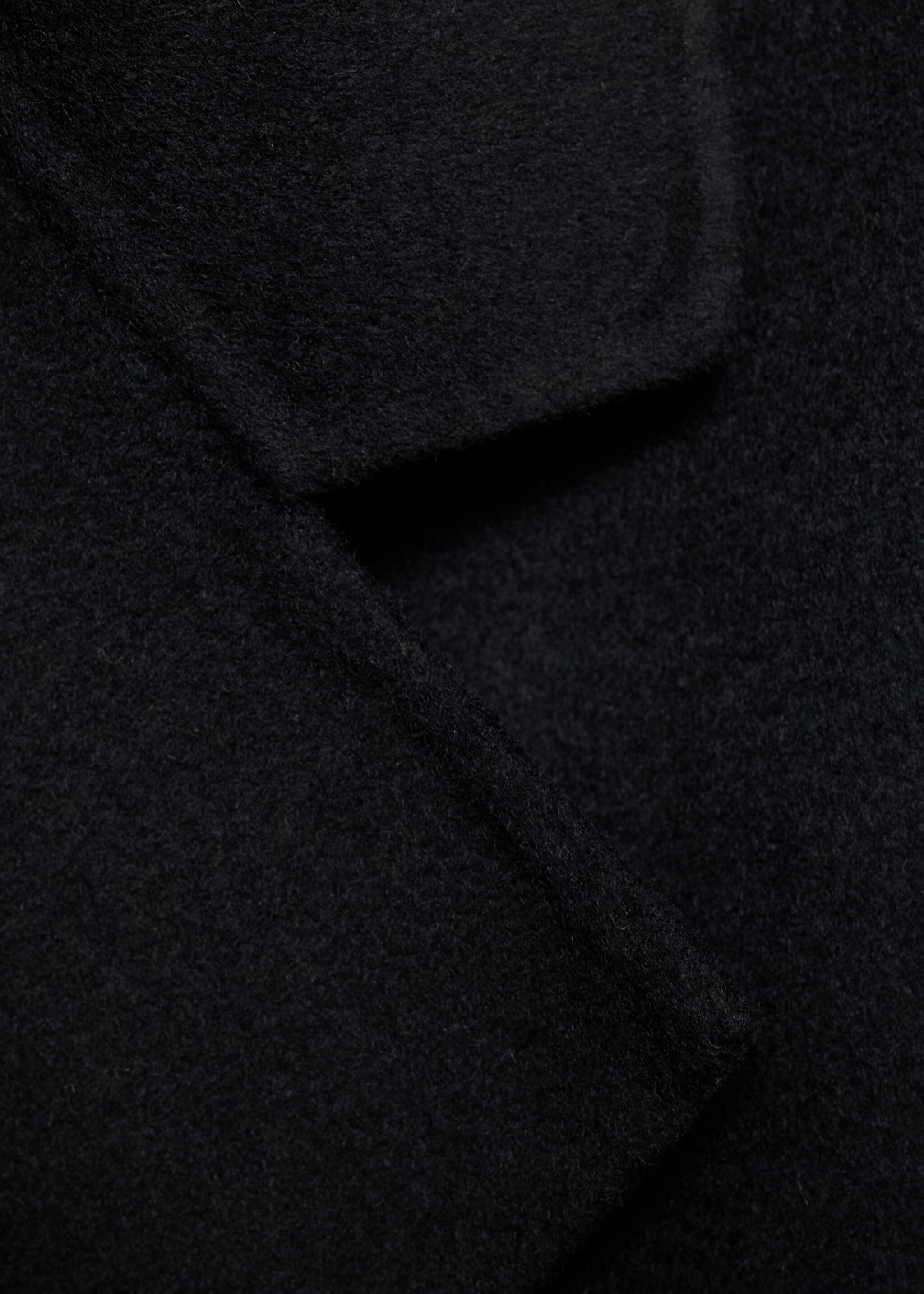 Handmade oversized wool coat - Details of the article 0, Black. Ref: 87010344-00.