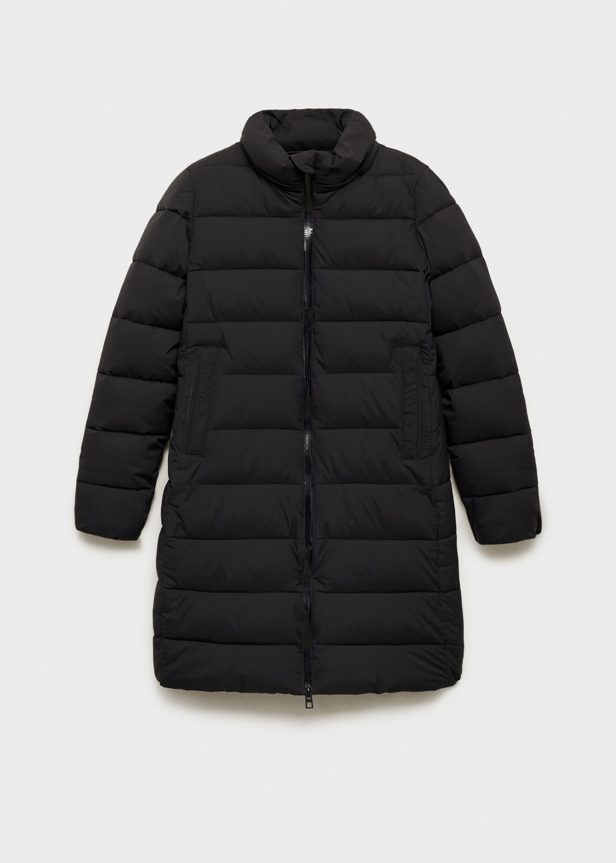 Wasserabweisender Midi-Steppanorak - Detail des Artikels 8, Schwarz. Ref: 87010346-00.