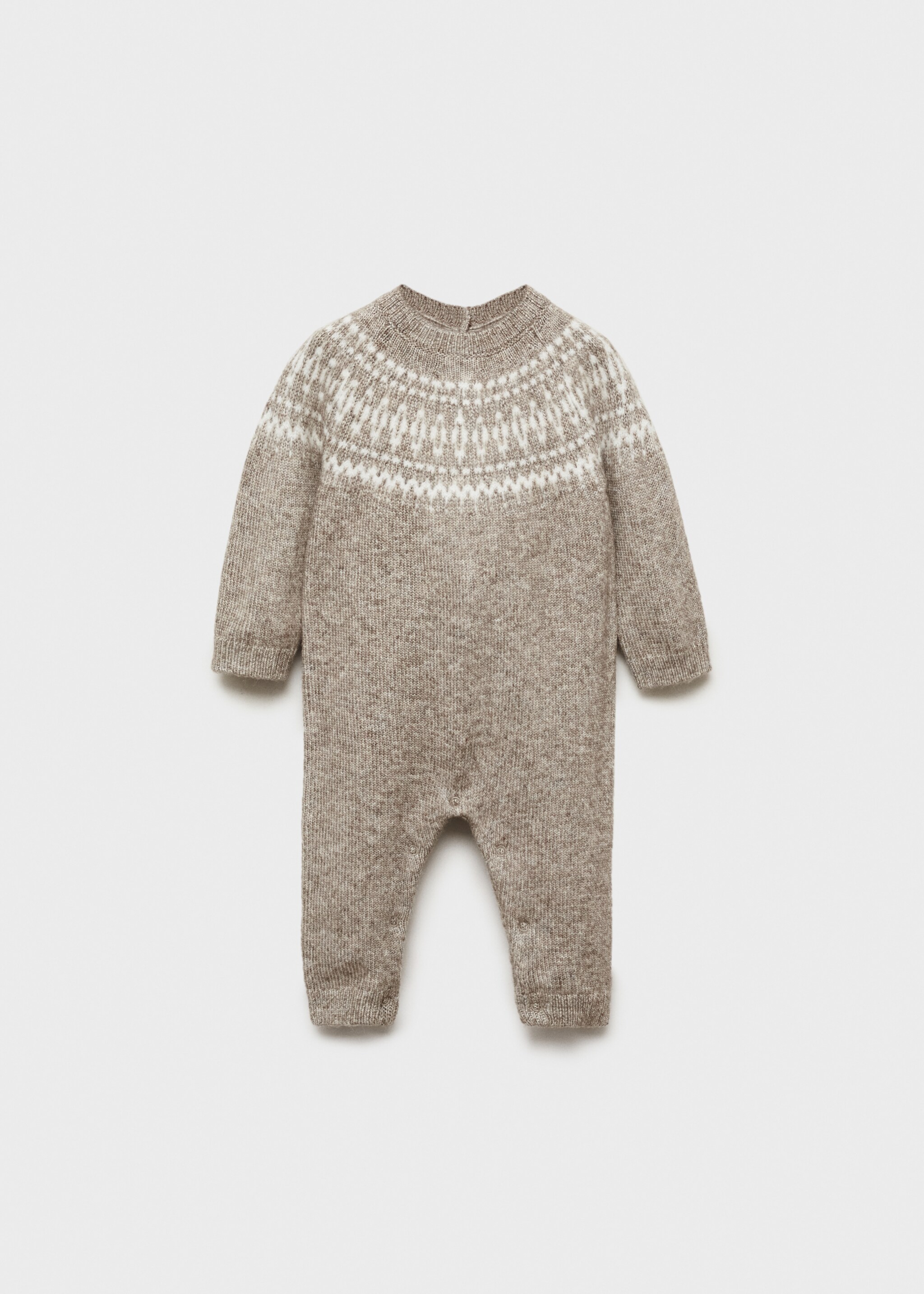 Jacquard jumpsuit - Article without model, Medium Brown. Ref: 87010355-00.