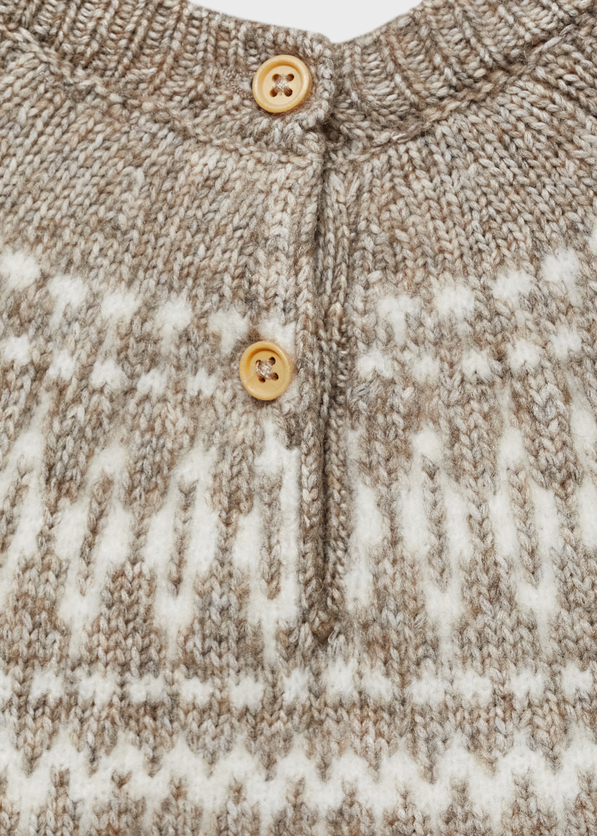 Jacquard jumpsuit - Details of the article 8, Medium Brown. Ref: 87010355-00.