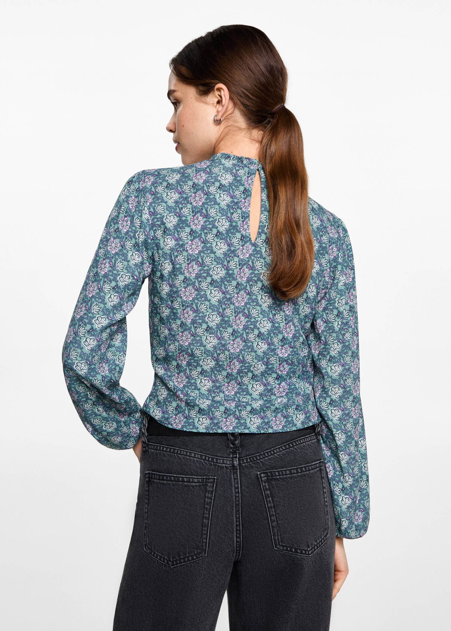 Floral print blouse - Reverse of the article