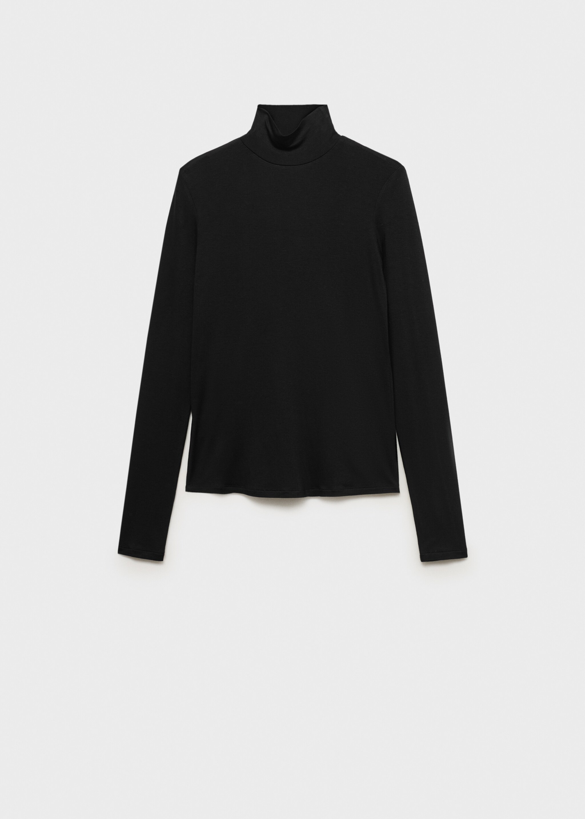 T-shirt manches longues col roulé - Article sans modèle, Noir. Ref: 87010430-00.