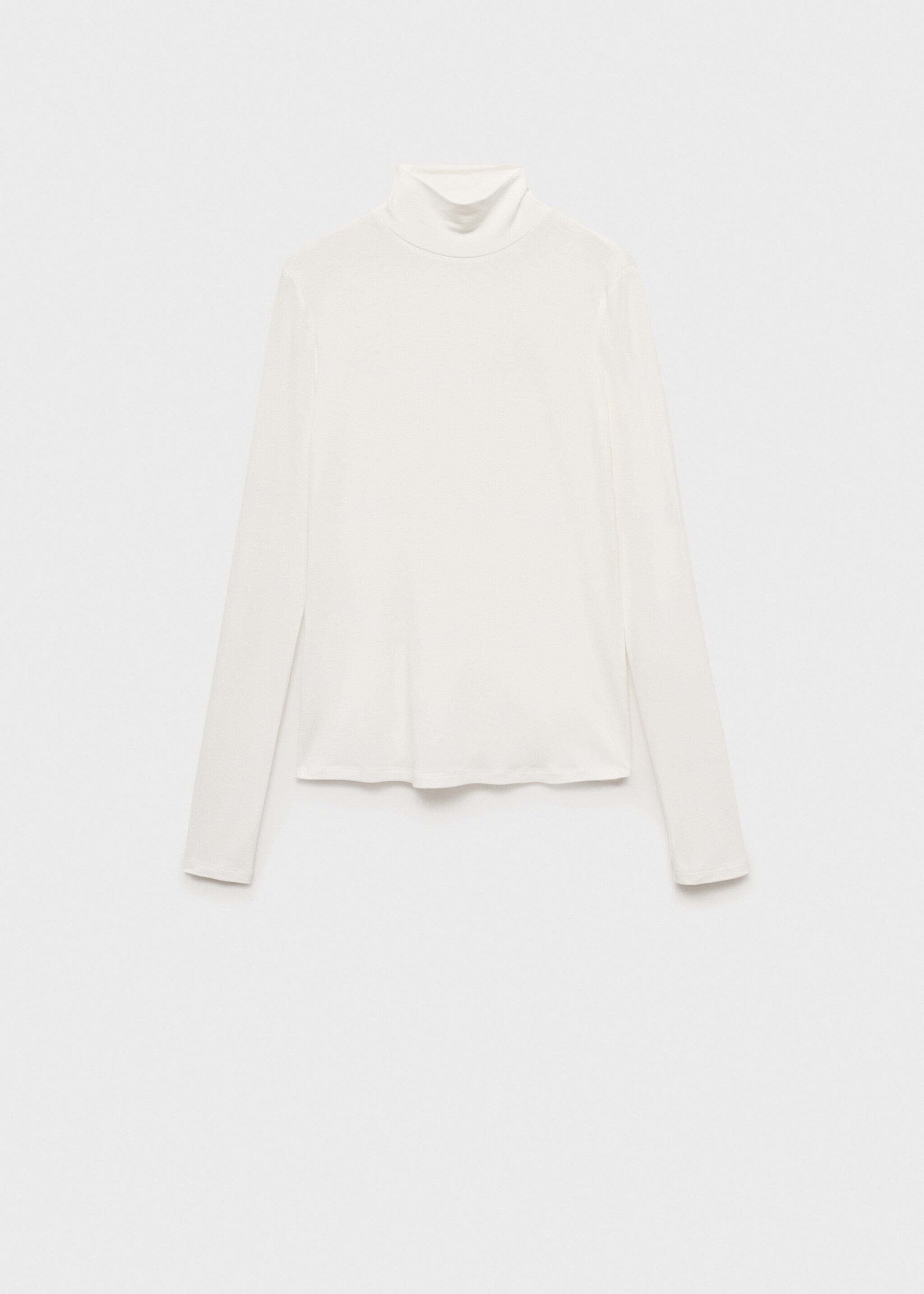 Fitted turtleneck t-shirt - Article without model, White. Ref: 87010431-00.