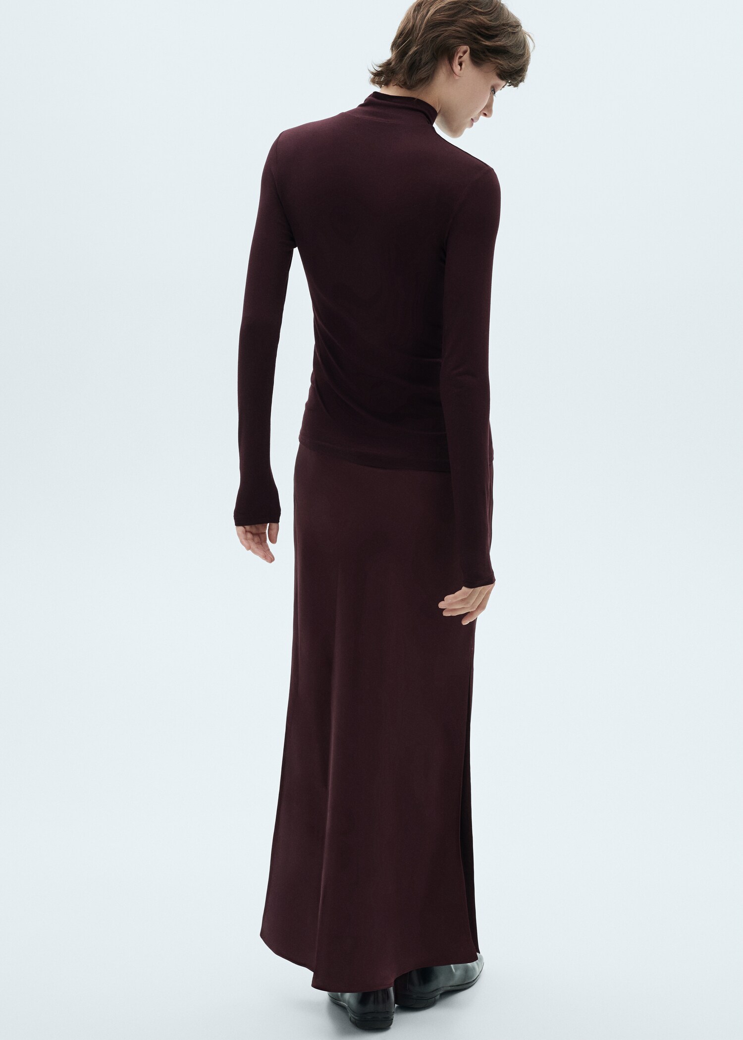 T-shirt manches longues col montant - Verso de l’article